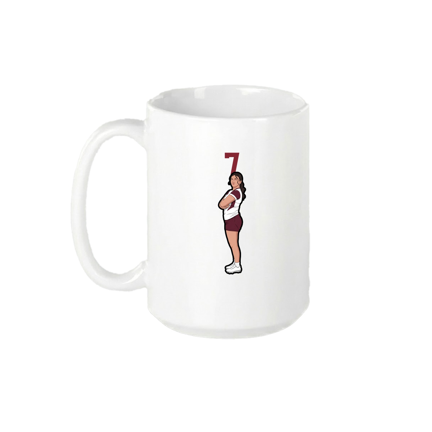 15oz Coffee Mug — Number Top in White