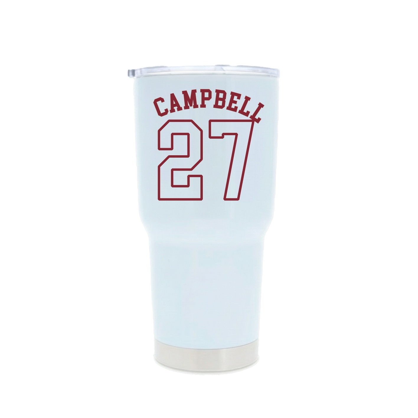 30oz Stainless Steel Tumbler — Shirsey Arch in White