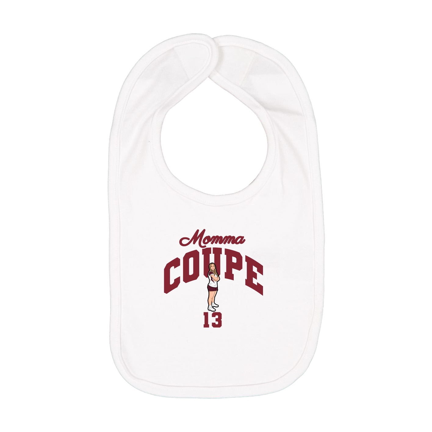 Infant Bib — Mothers Day Arch in White