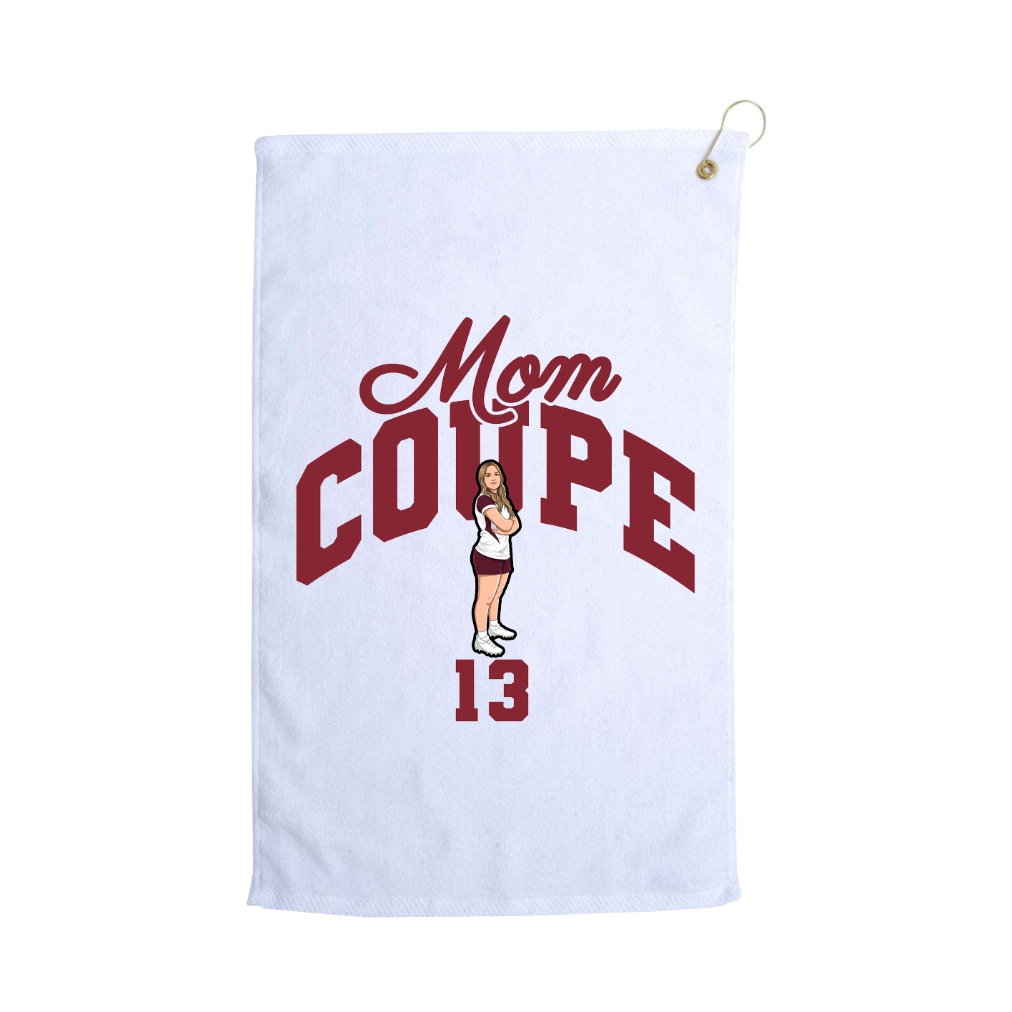 Golf Towel — Mothers Day Arch in White