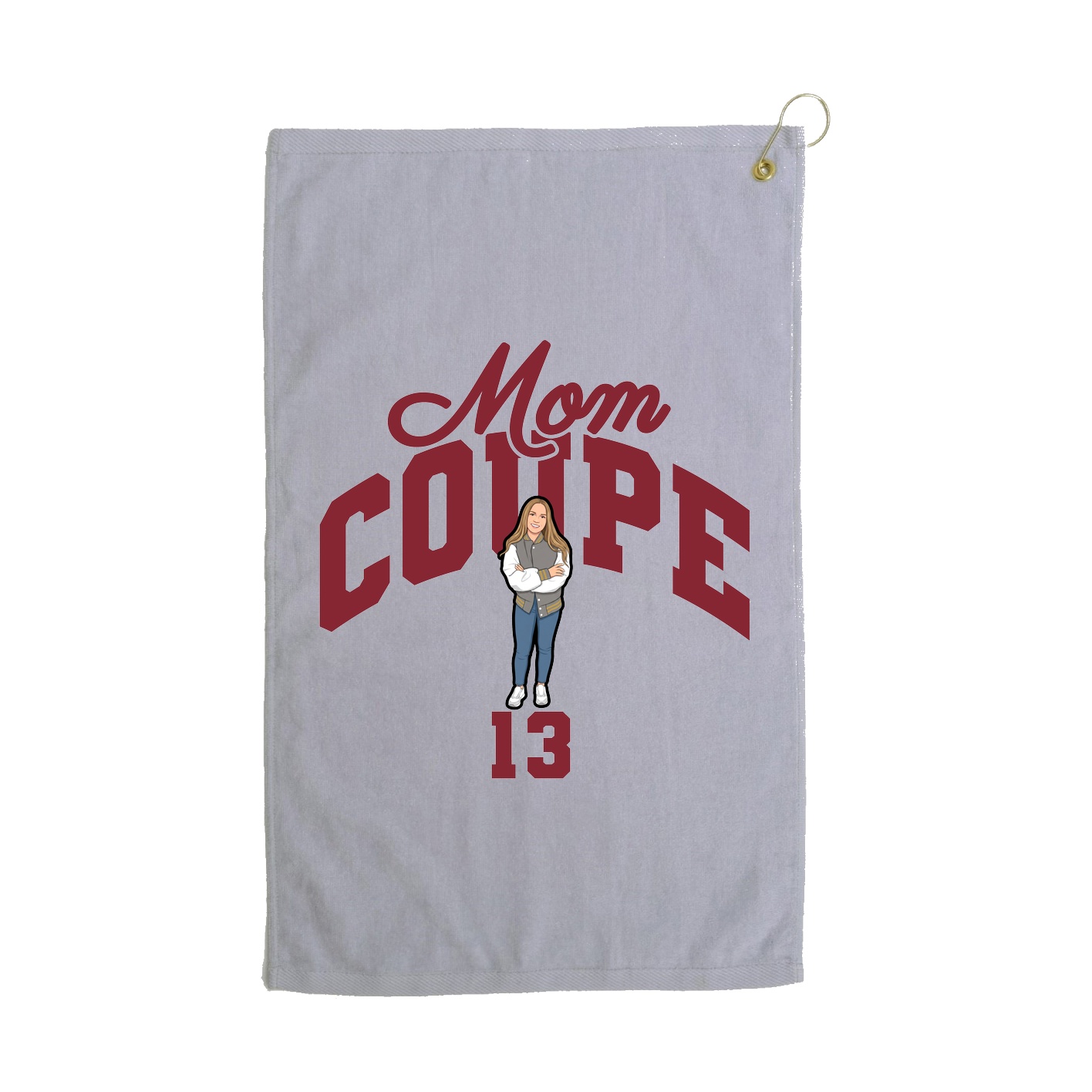 Golf Towel — Mothers Day Arch in Grey