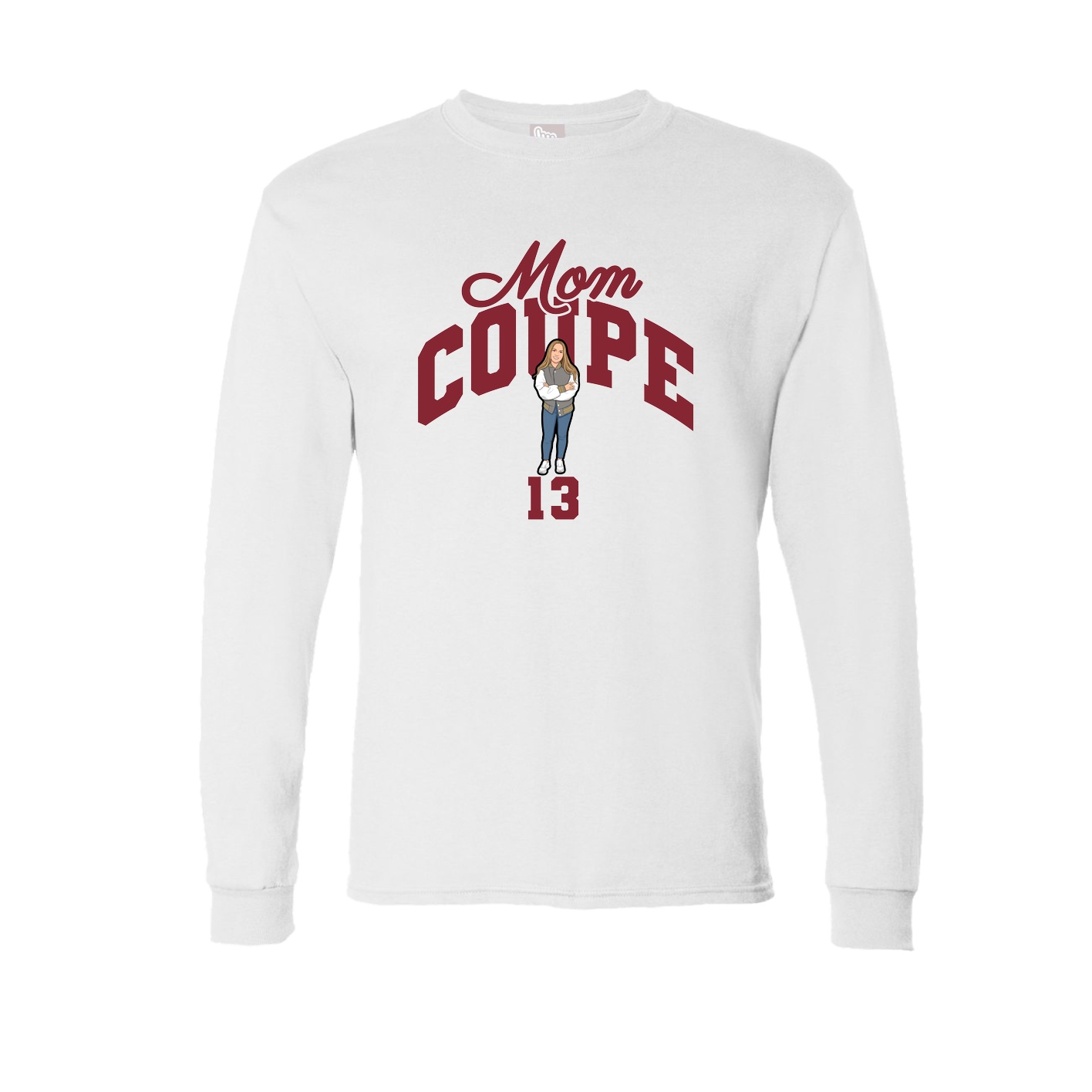 Long Sleeve Tee — Mothers Day Arch in White