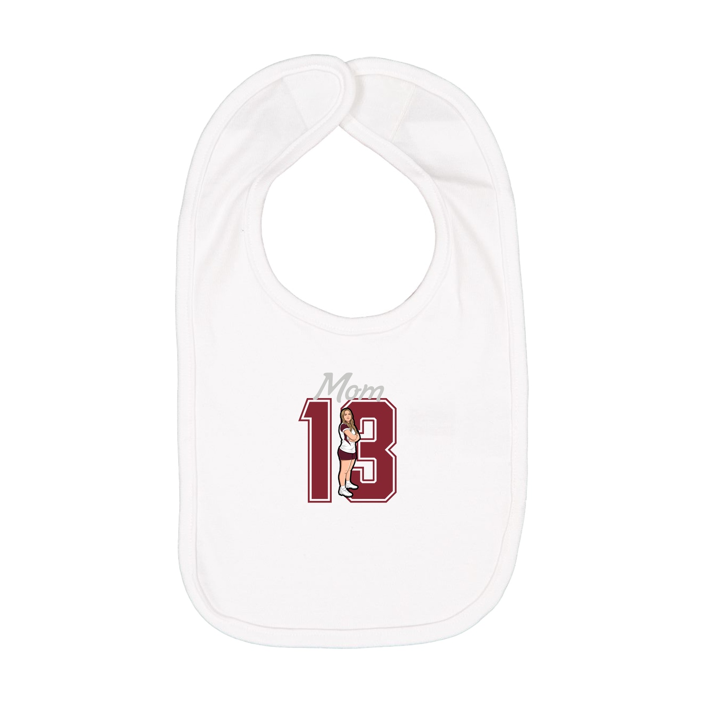 Infant Bib — Mothers Day Shirsey in White