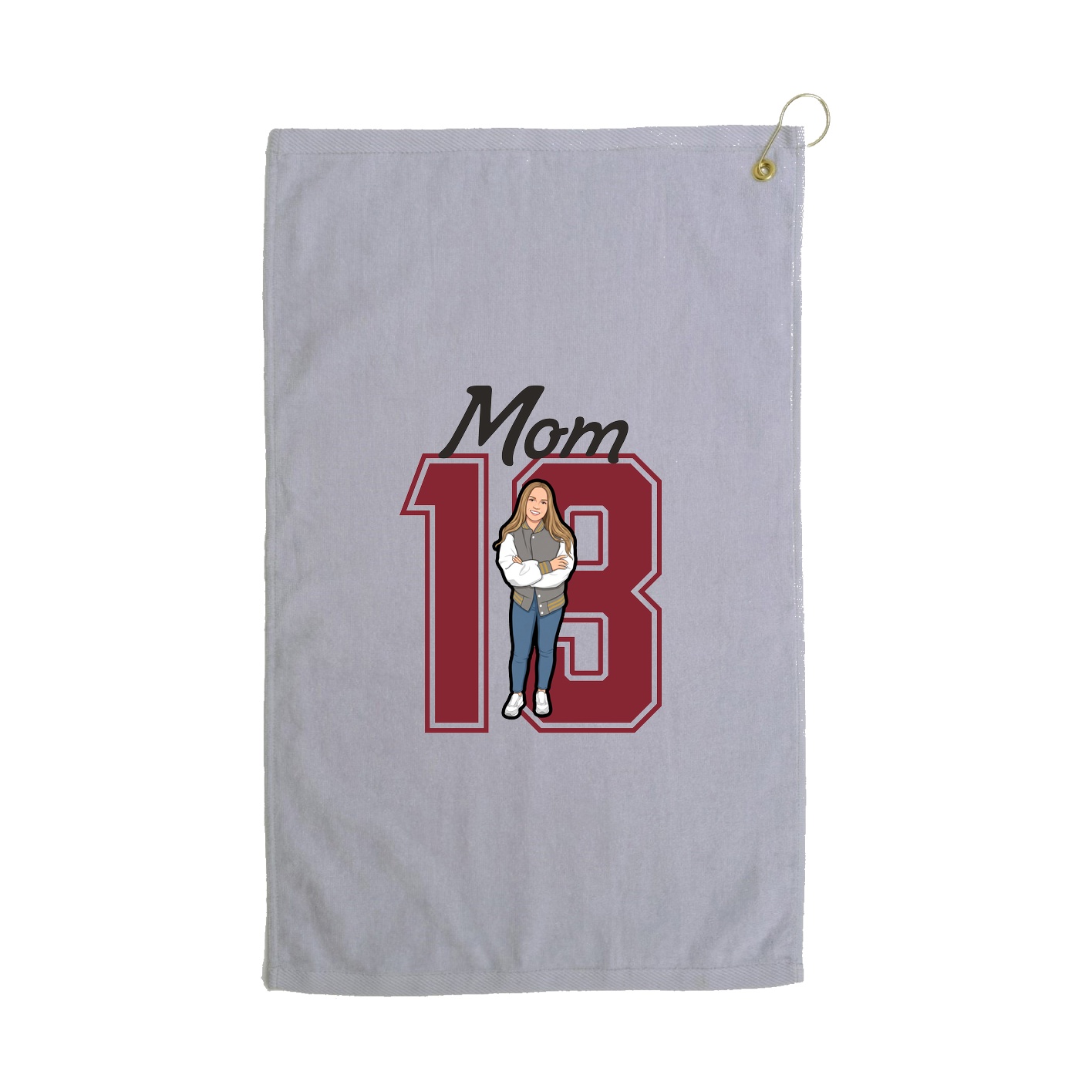 Golf Towel — Mothers Day Shirsey in Grey
