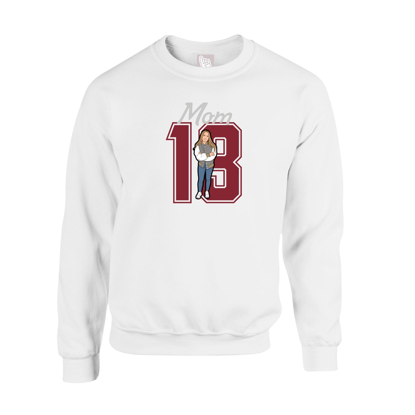 Fleece Crew — Mothers Day Shirsey in White