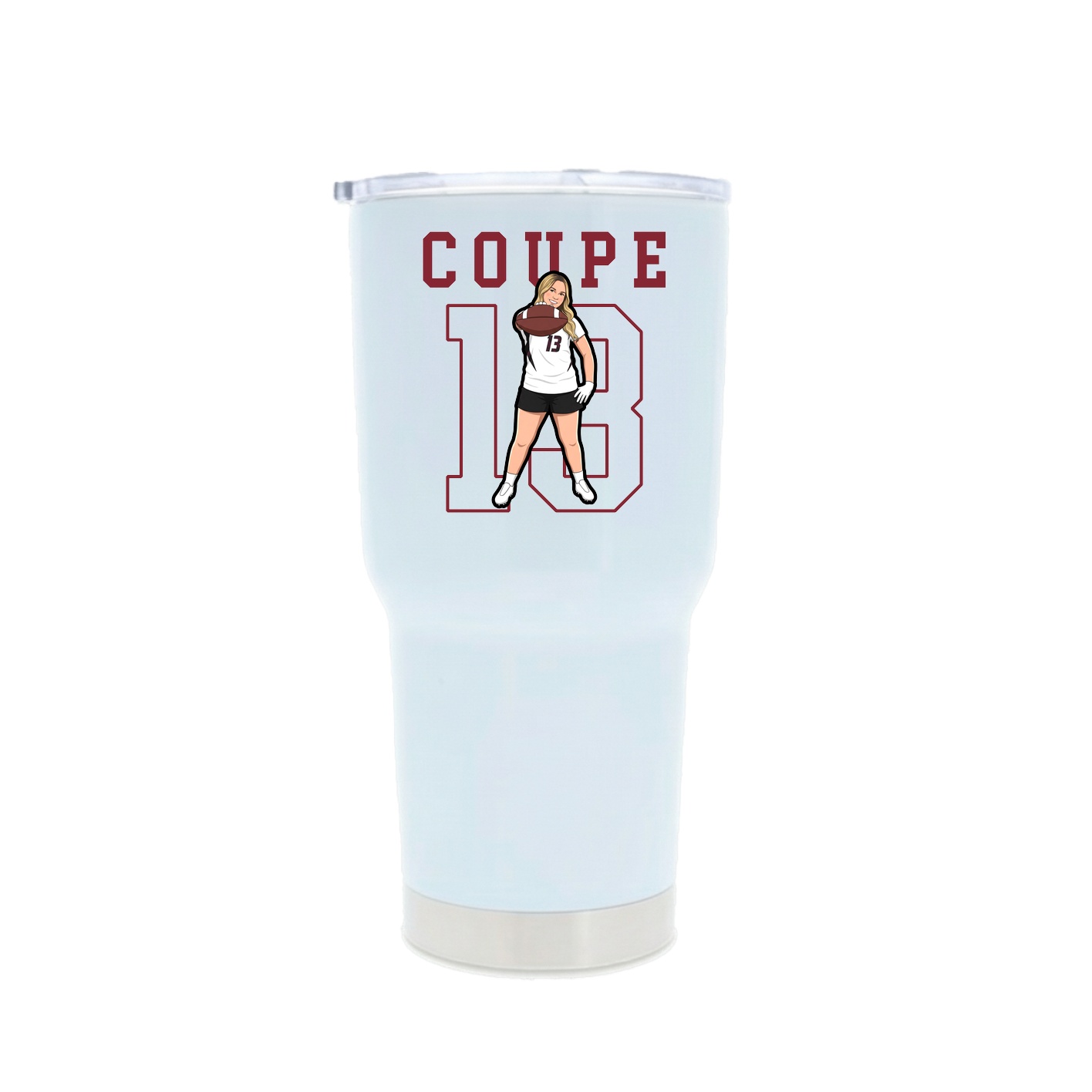 30oz Stainless Steel Tumbler — Shirsey in White
