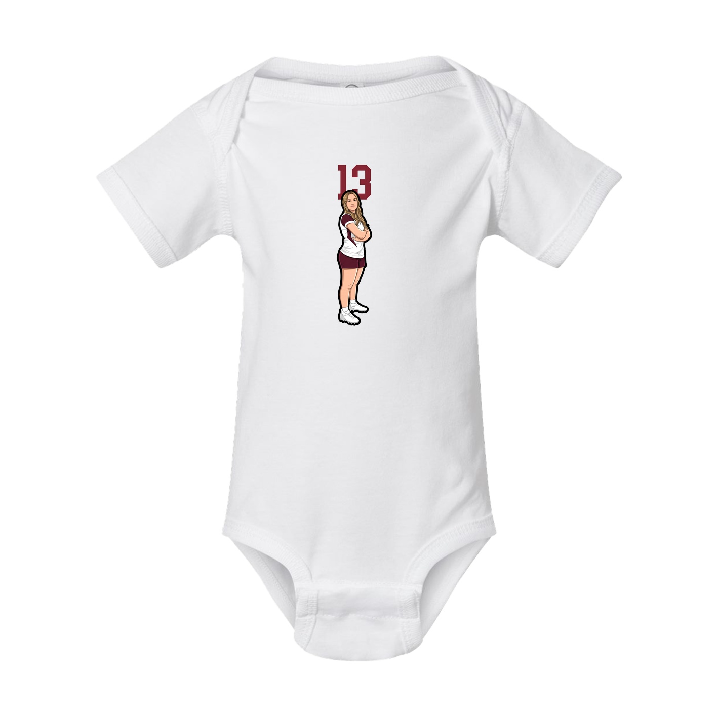 Baby Onesie — Number Top in White