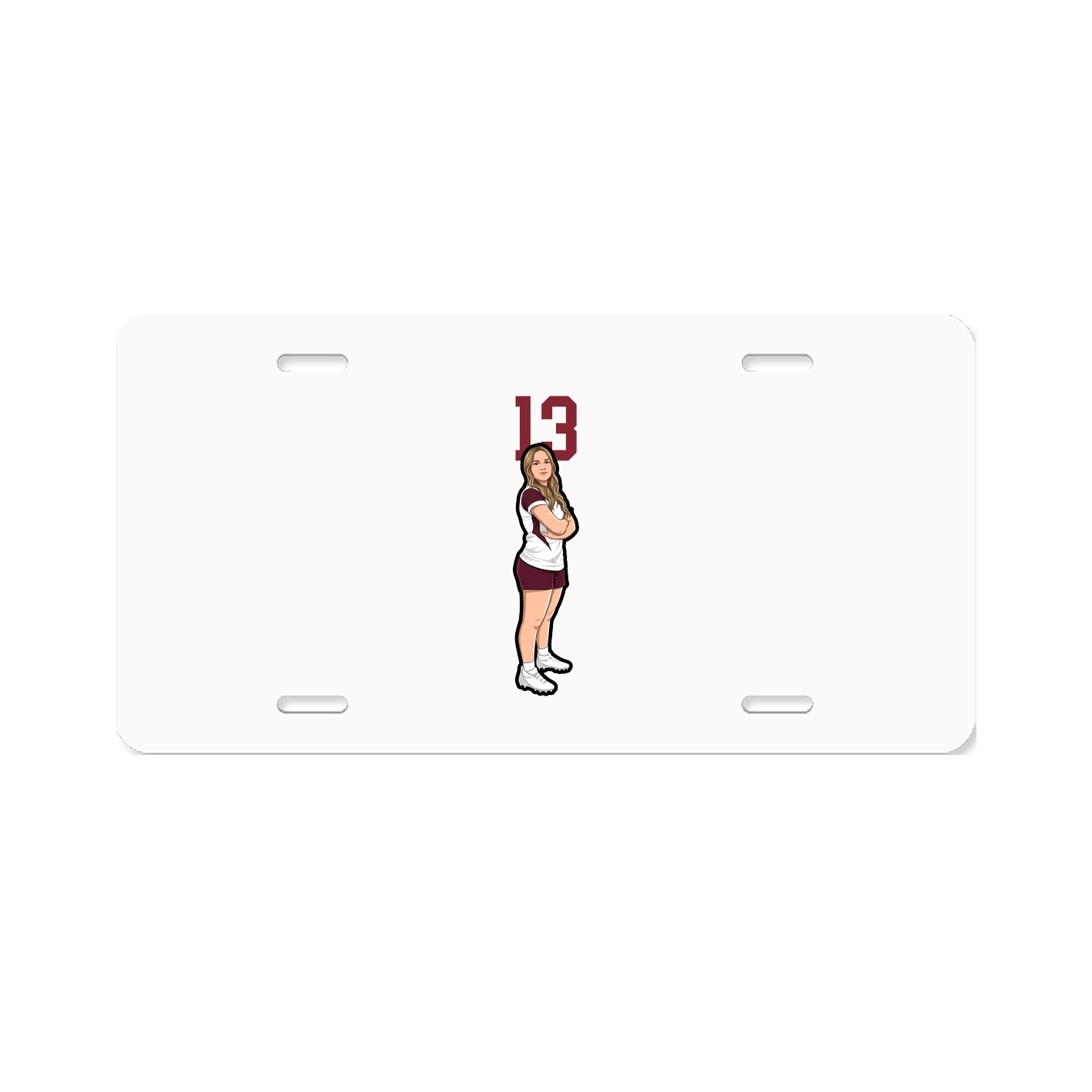 License Plate — Number Top in Classic