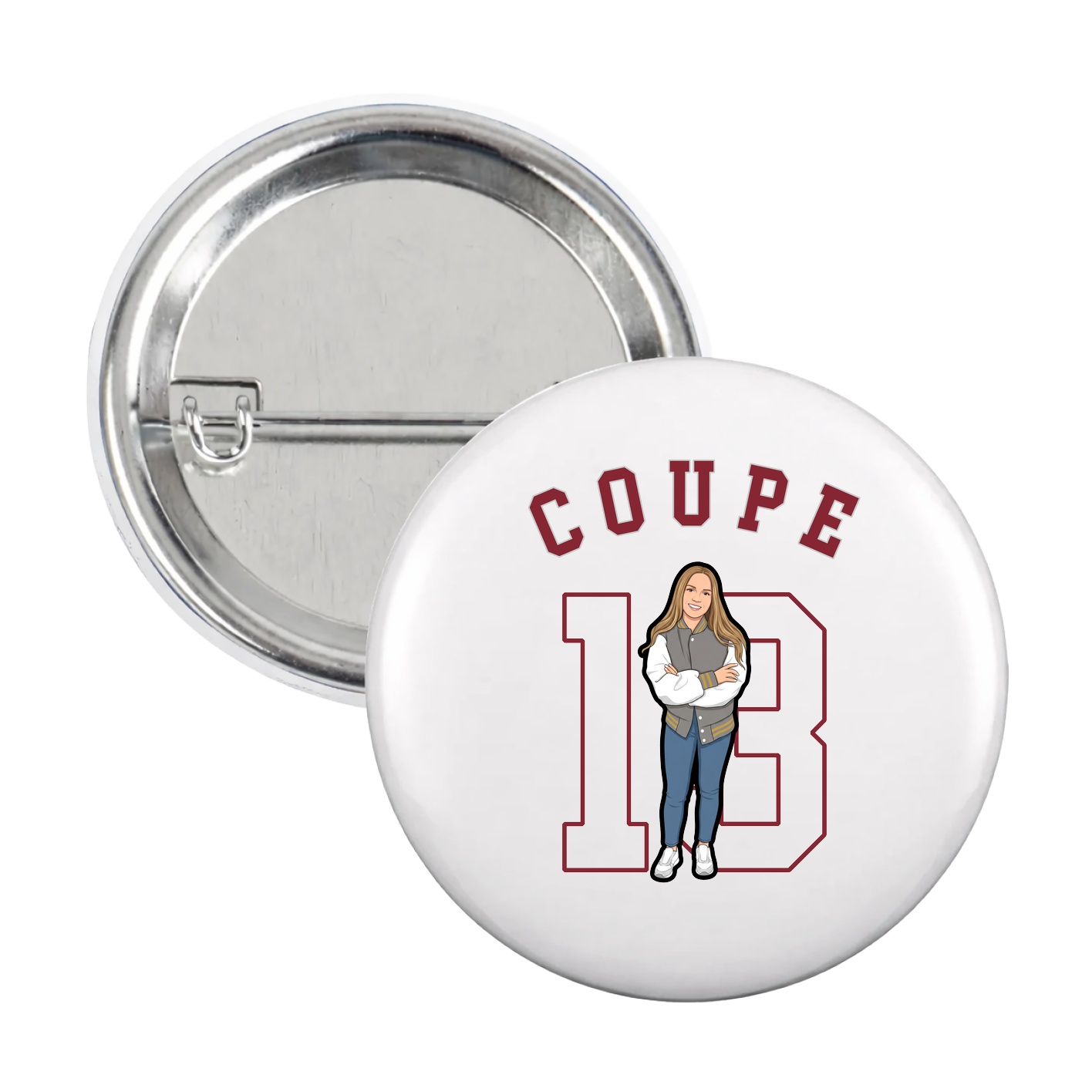 Game Day Button — Shirsey Arch in White