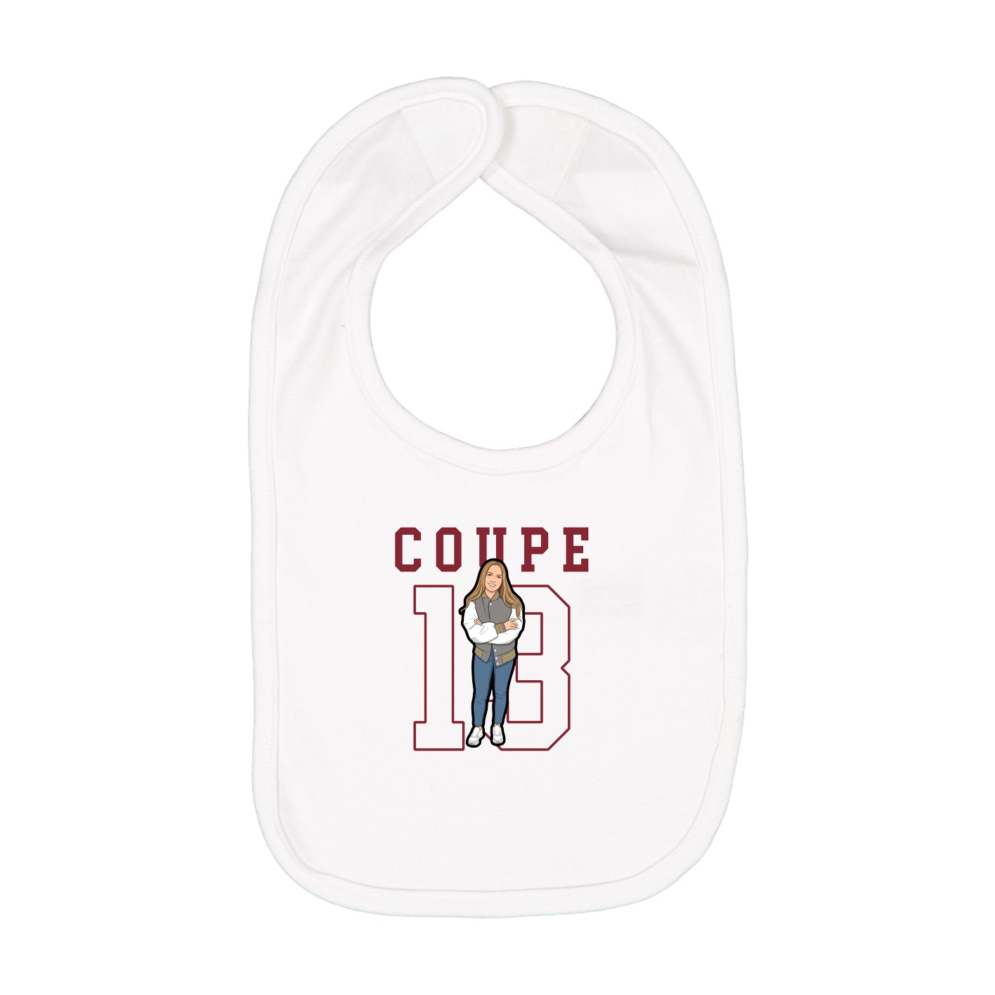 Infant Bib — Shirsey in White