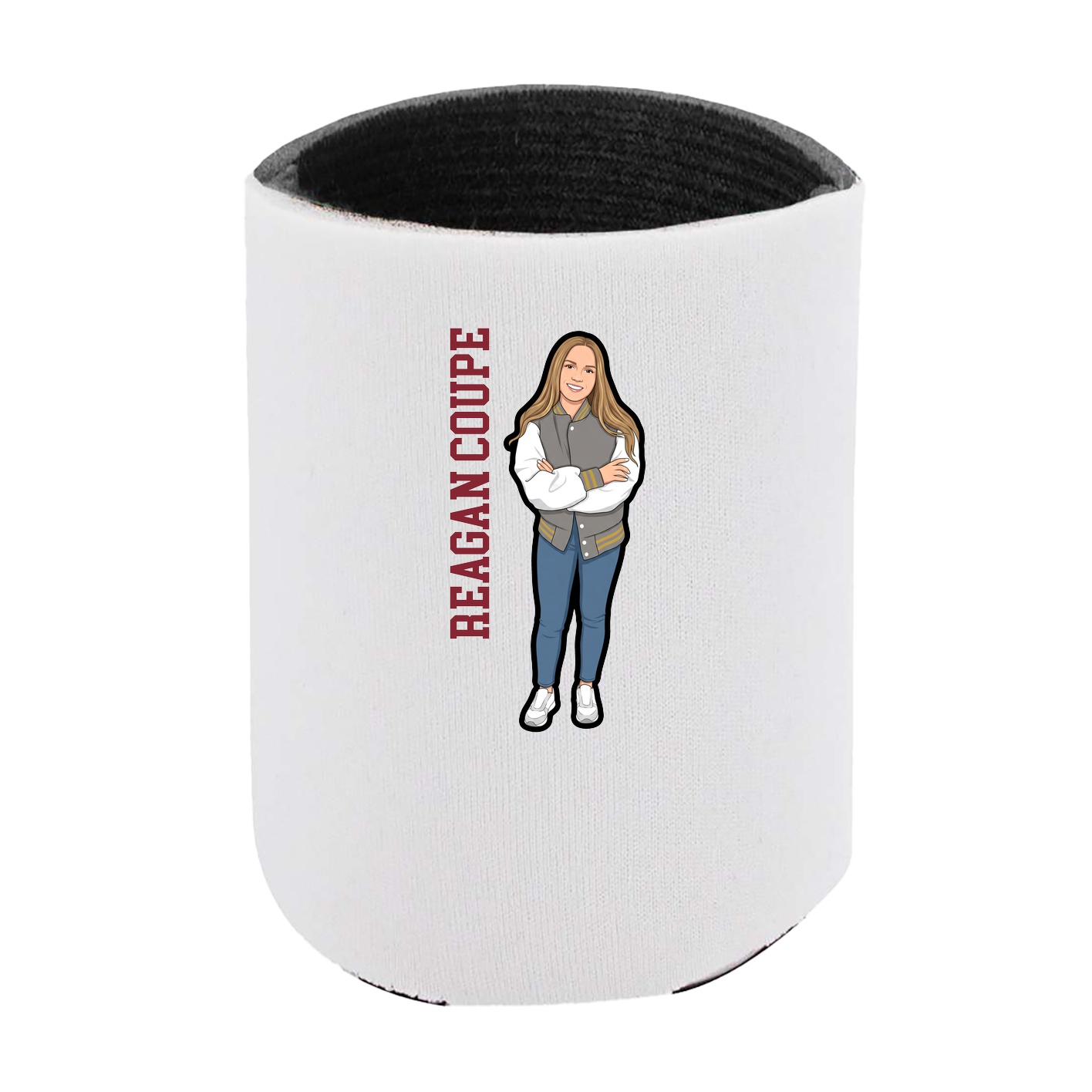 Can Holder — Name Vertical in White