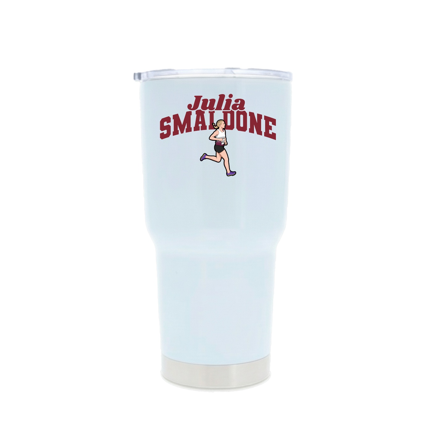 30oz Stainless Steel Tumbler — Signature Arch in White