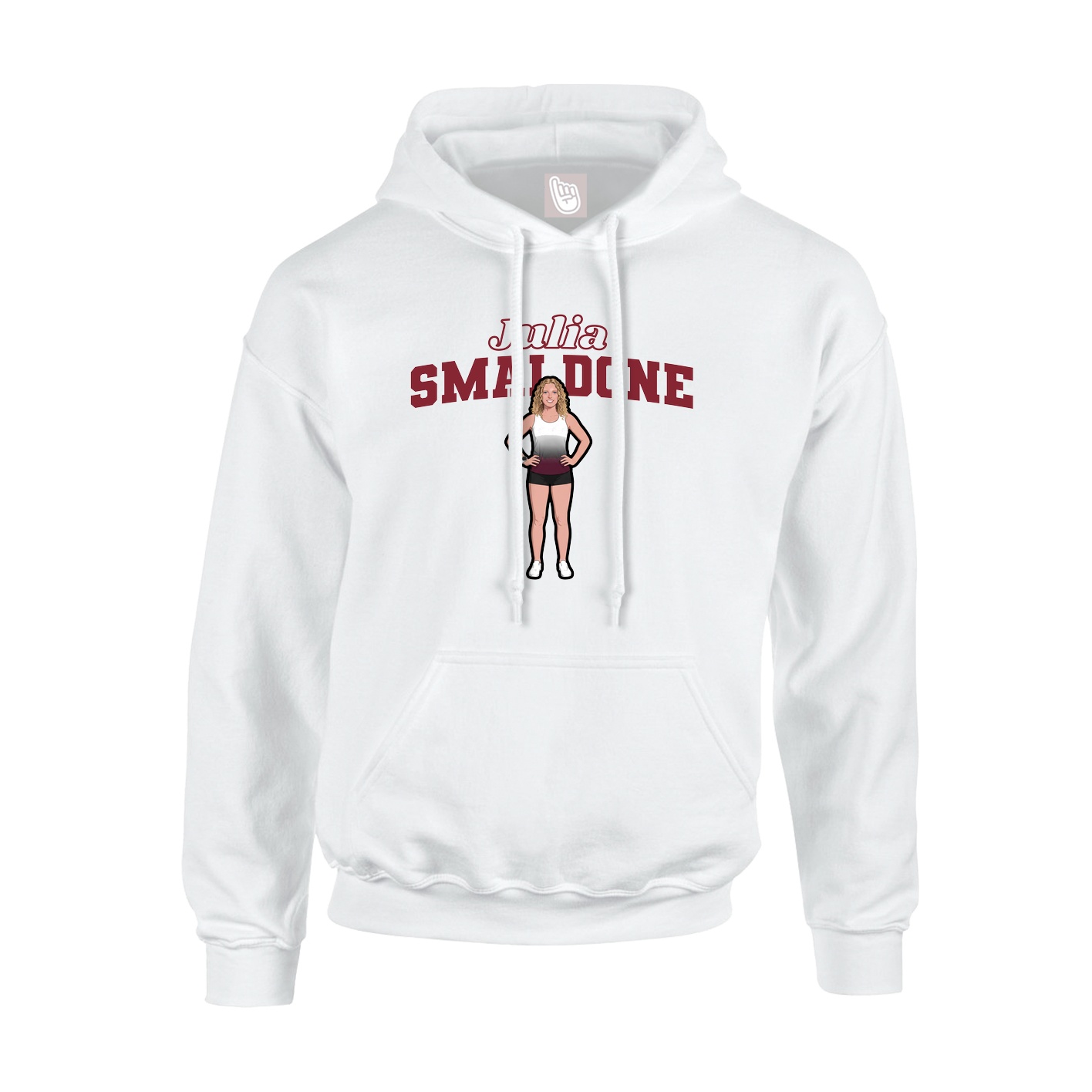 Hoodie — Name Arch in White