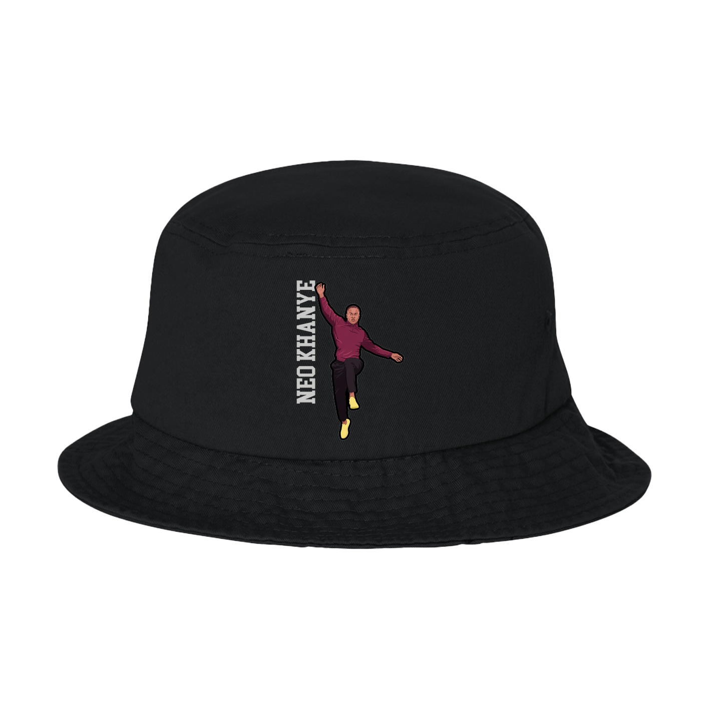 Bucket Cap — Name Vertical in Black