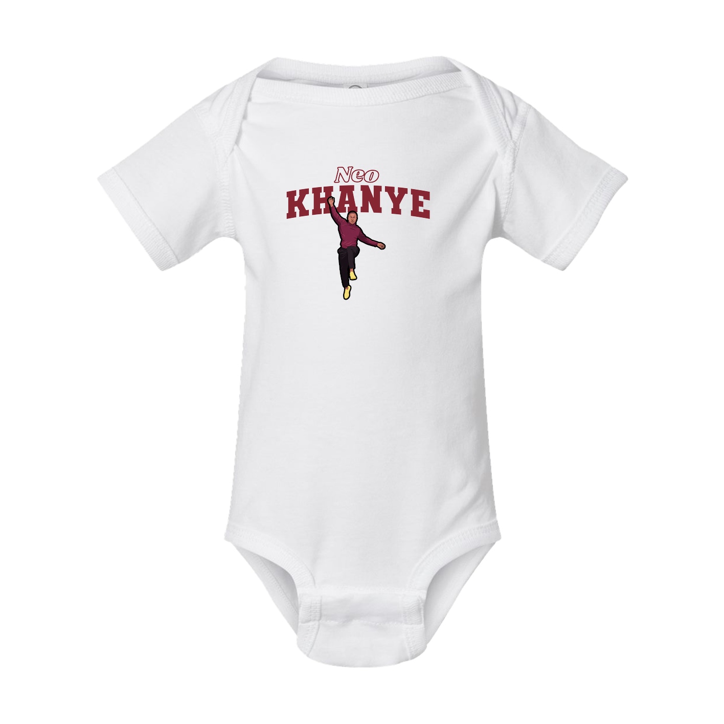 Baby Onesie — Name Arch in White