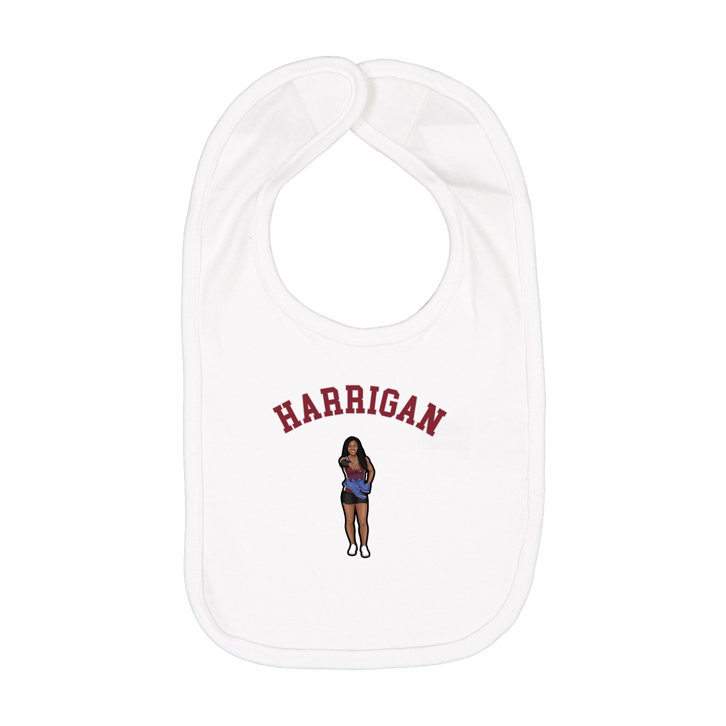Infant Bib — Shirsey Arch in White