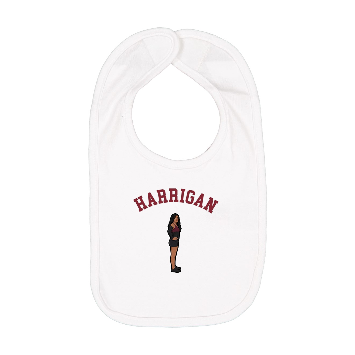 Infant Bib — Shirsey Arch in White