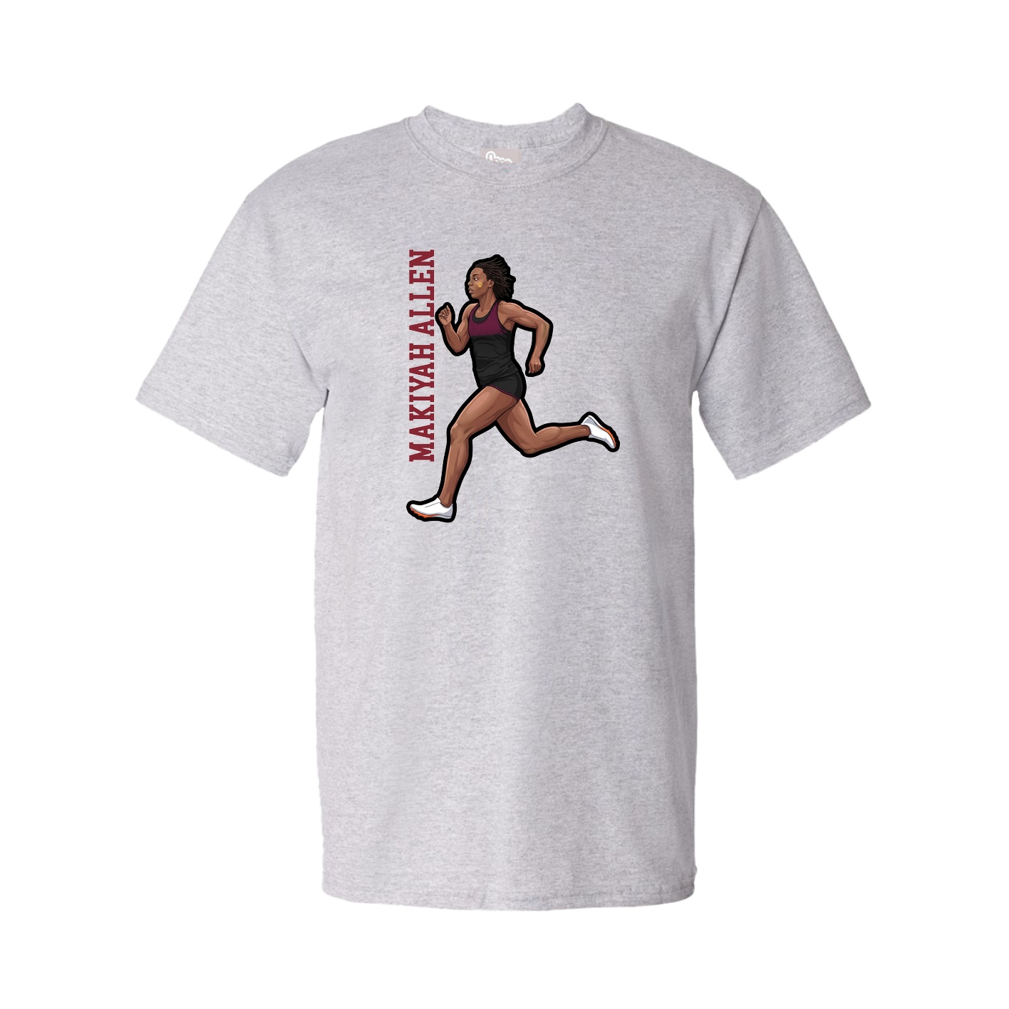 Tee — Name Vertical in Grey