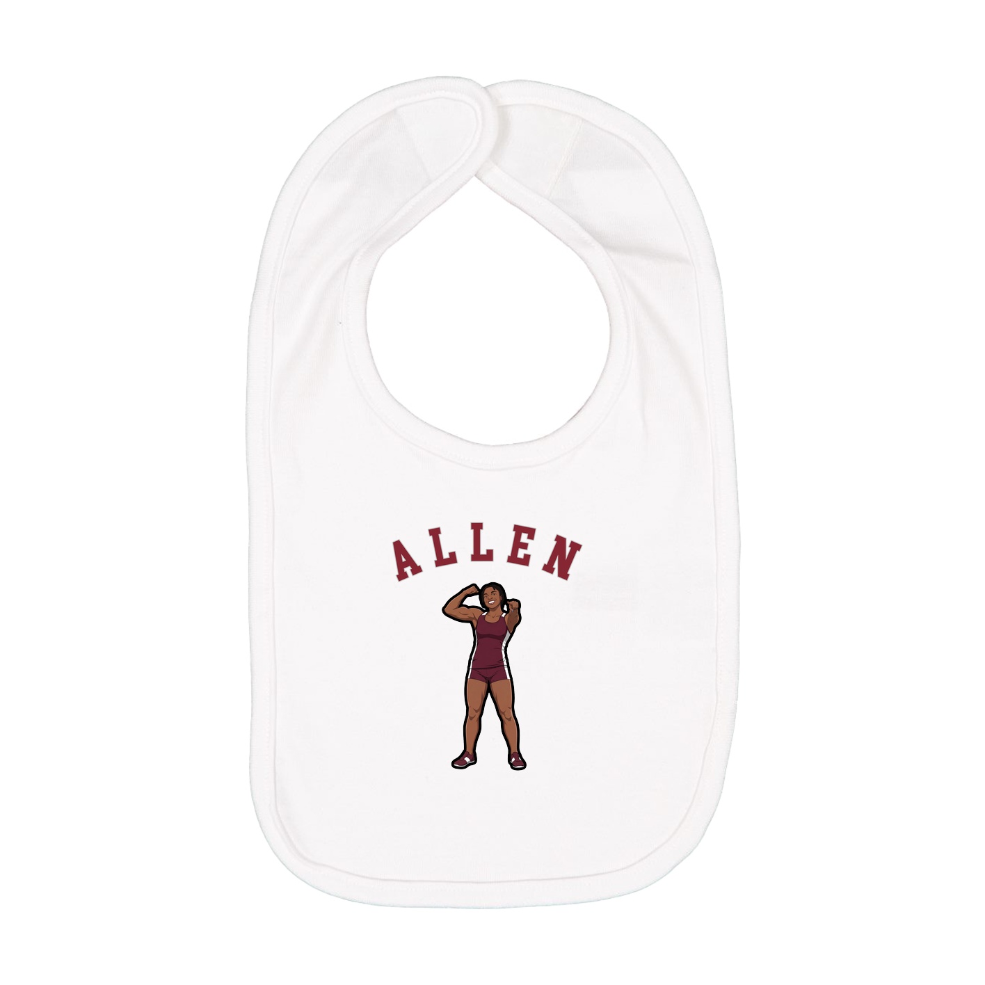 Infant Bib — Shirsey Arch in White