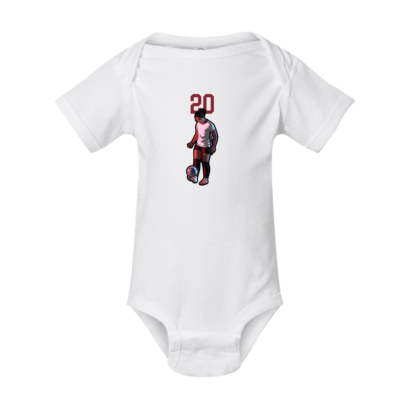 Baby Onesie — Number Top in White