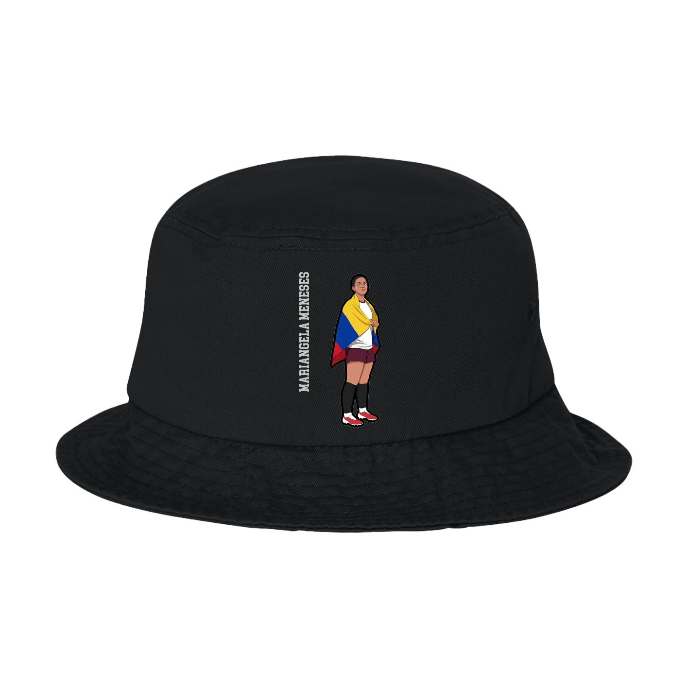 Bucket Cap — Name Vertical in Black
