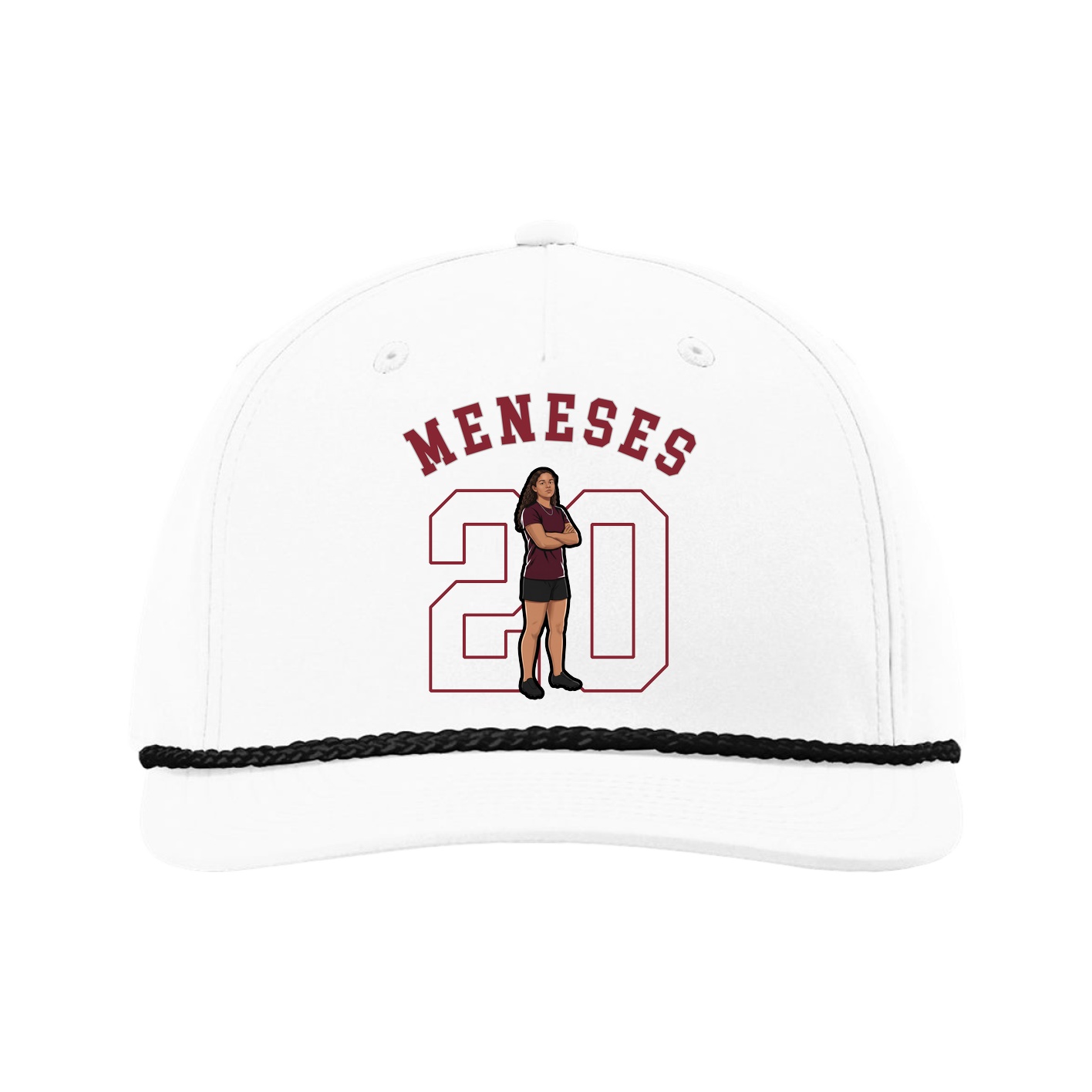 Five-Panel Classic Rope Cap — Shirsey Arch in White