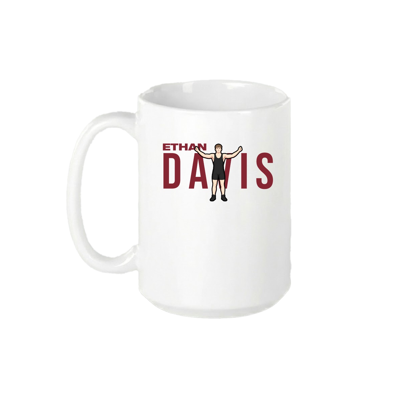15oz Coffee Mug — Player Name in White