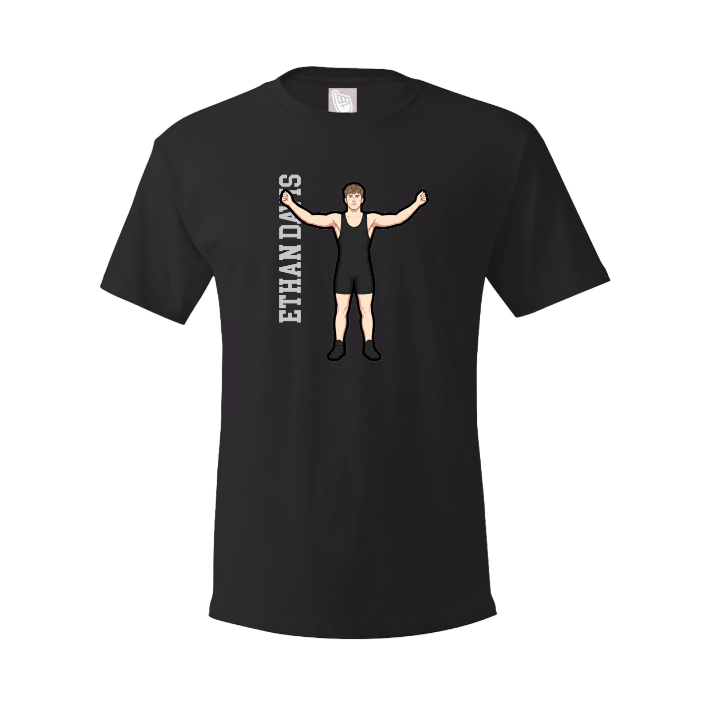 Tee — Name Vertical in Black