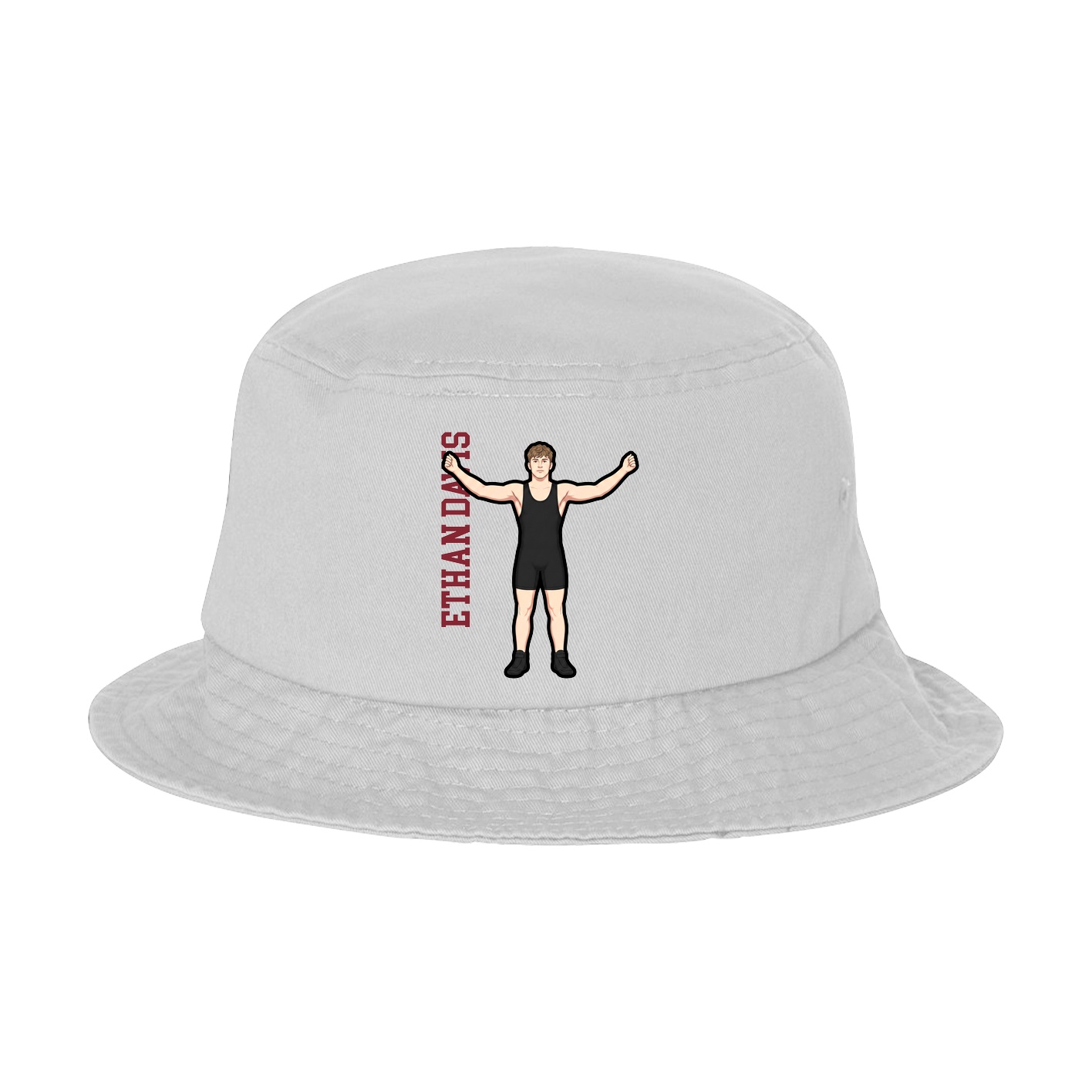 Bucket Cap — Name Vertical in White