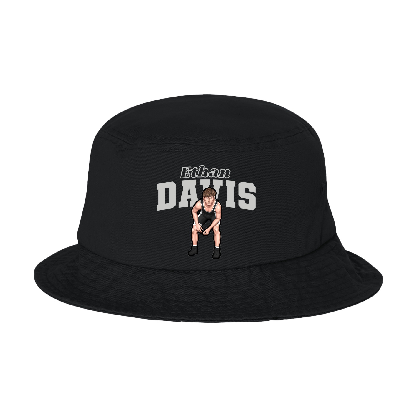 Bucket Cap — Name Arch in Black
