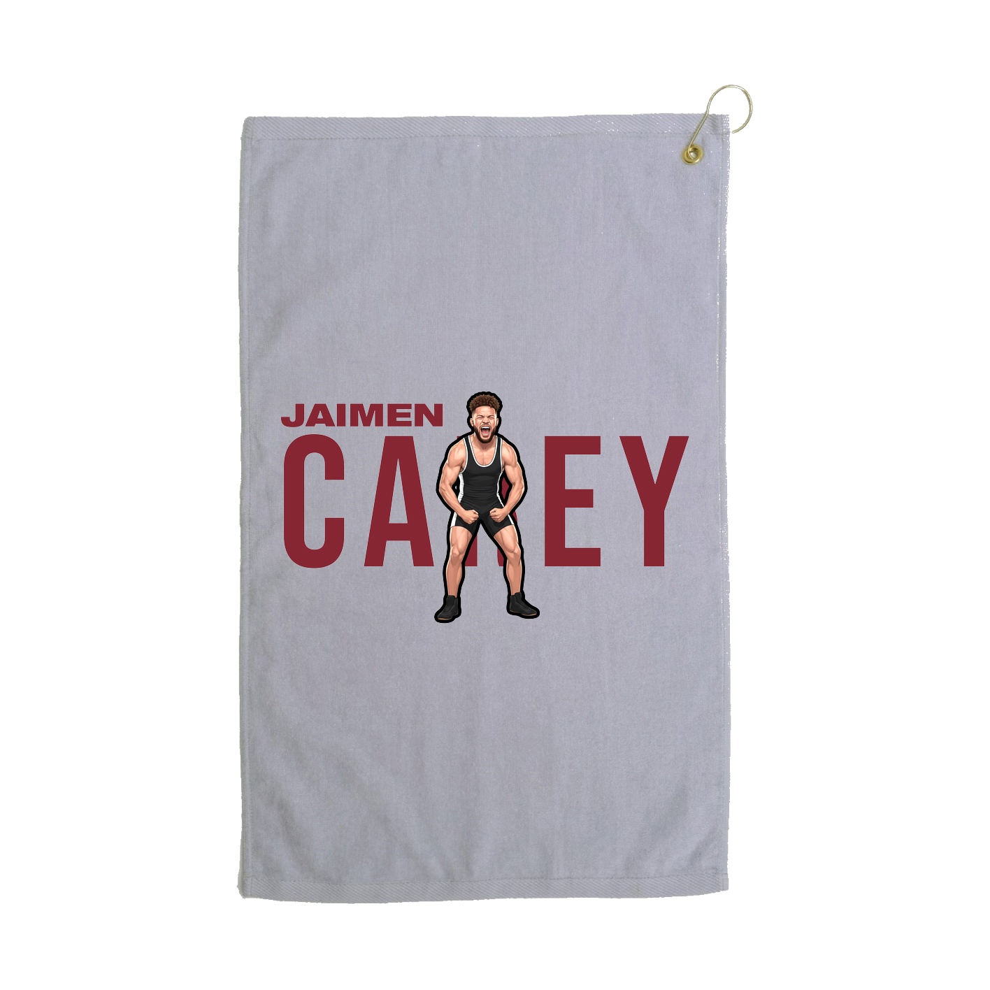 Golf Towel — Player Name in Grey