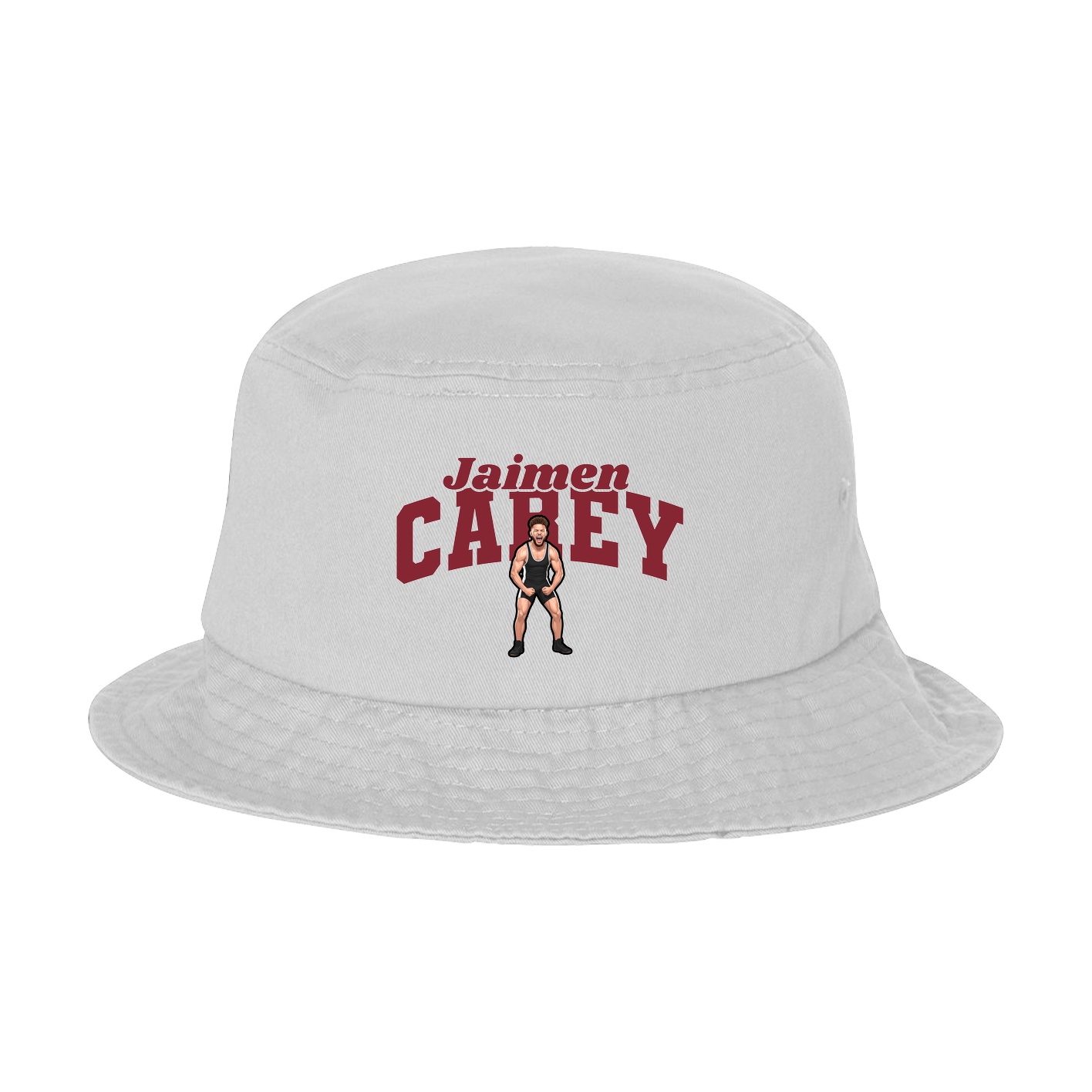 Bucket Cap — Signature Arch in White