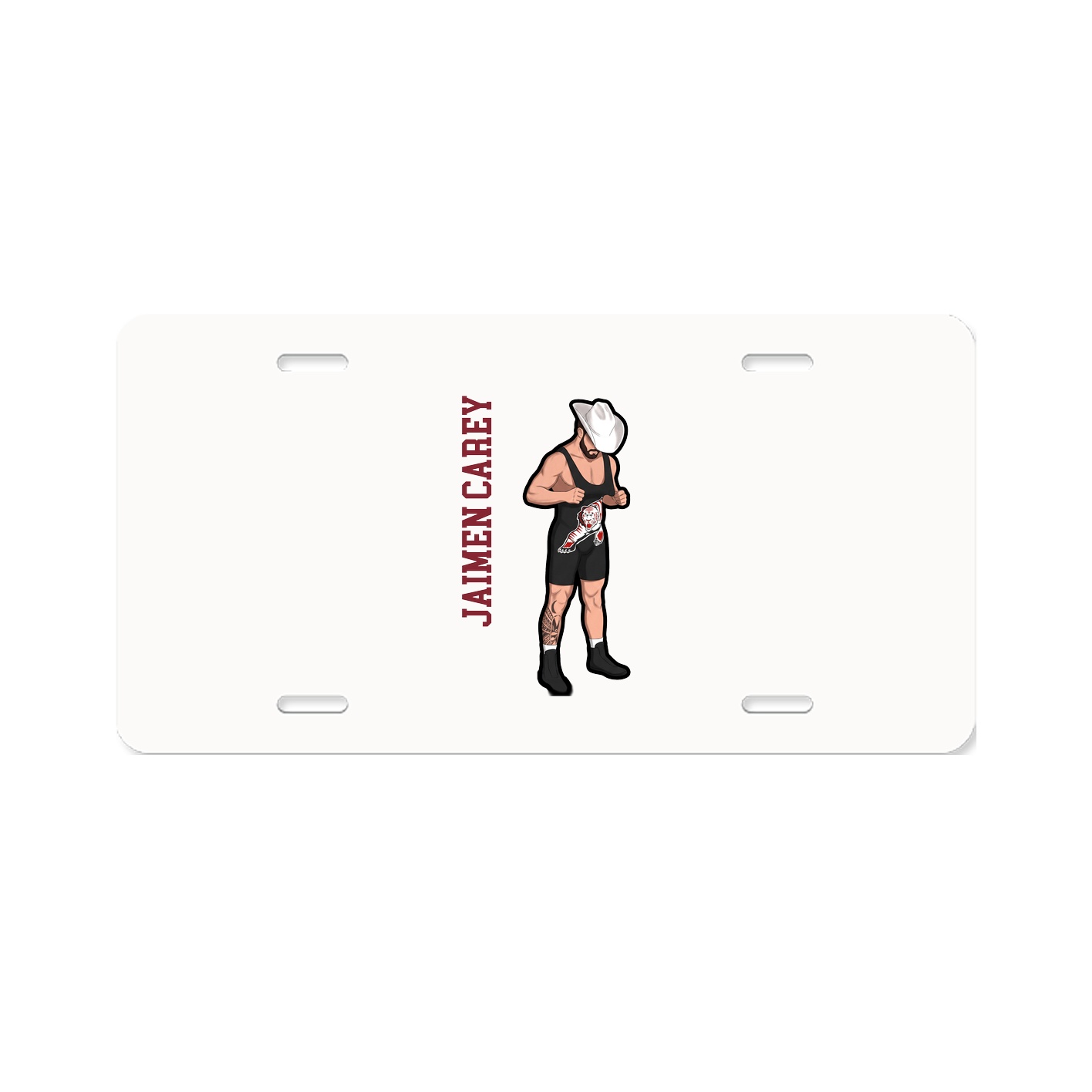 License Plate — Name Vertical in Classic