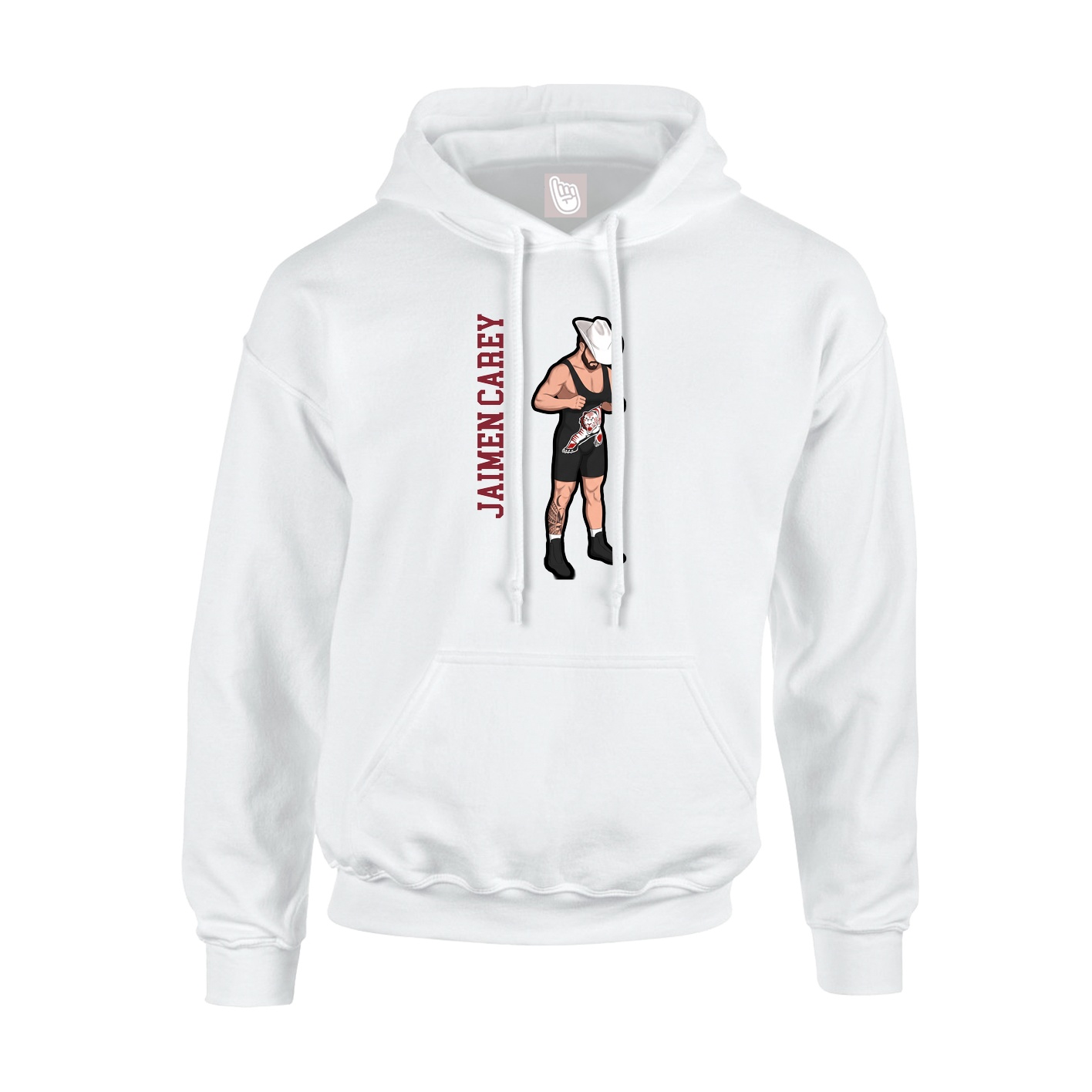 Hoodie — Name Vertical in White