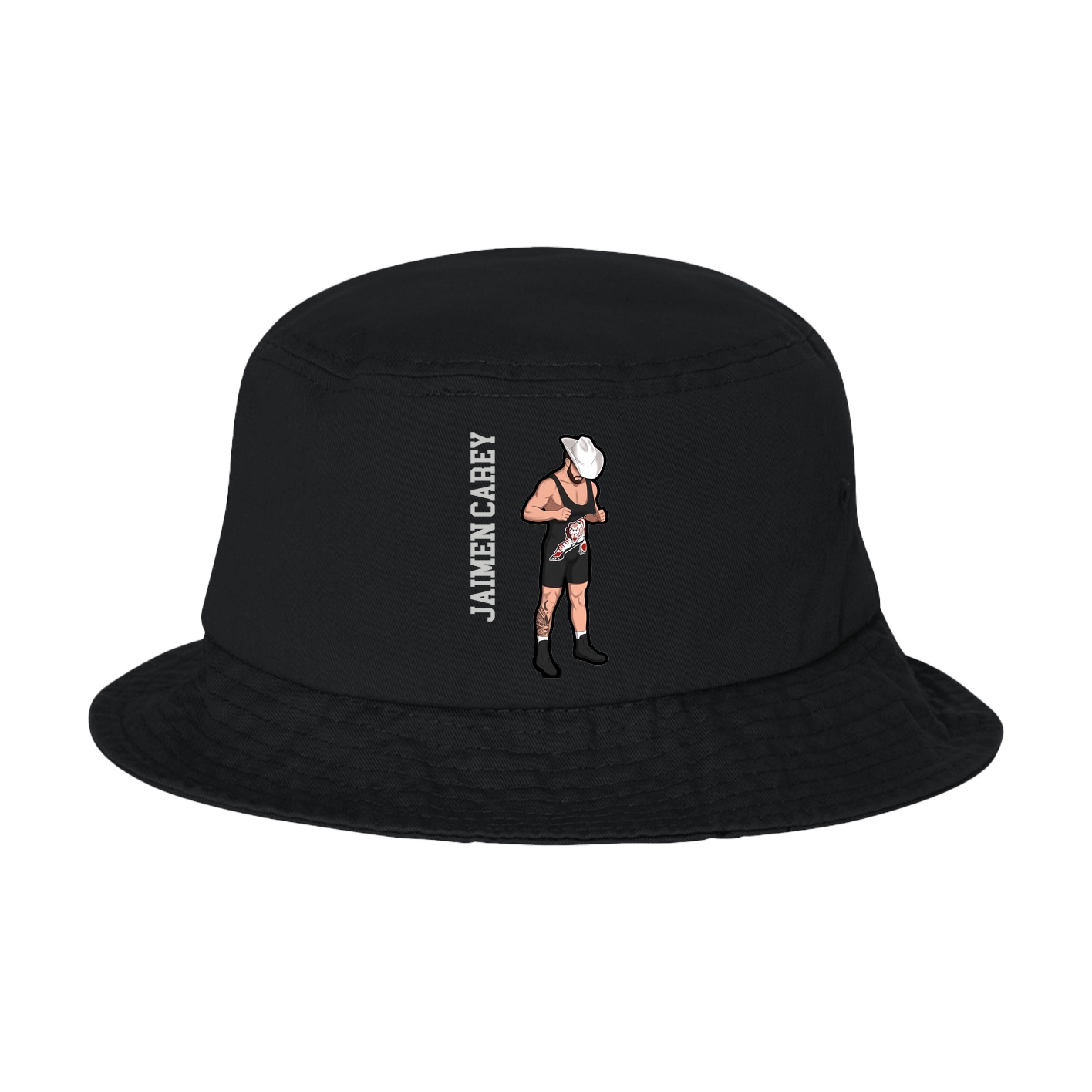 Bucket Cap — Name Vertical in Black