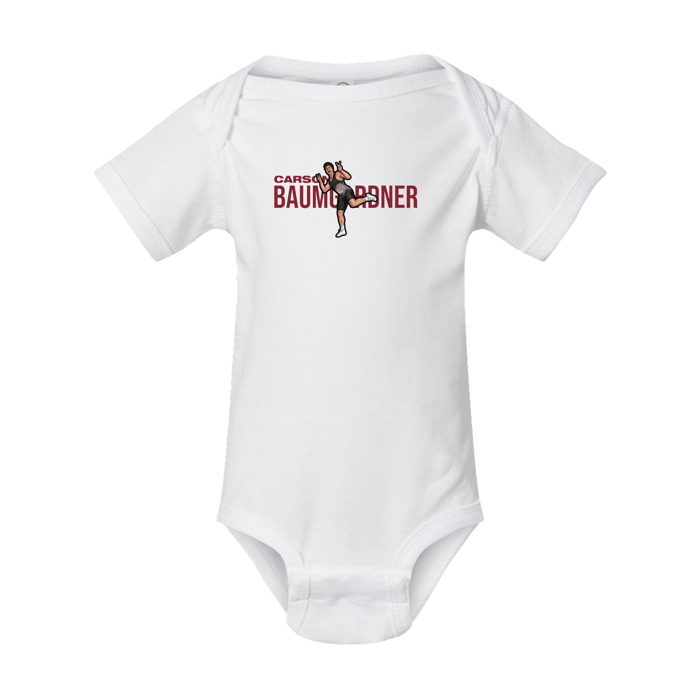 Baby Onesie — Player Name in White
