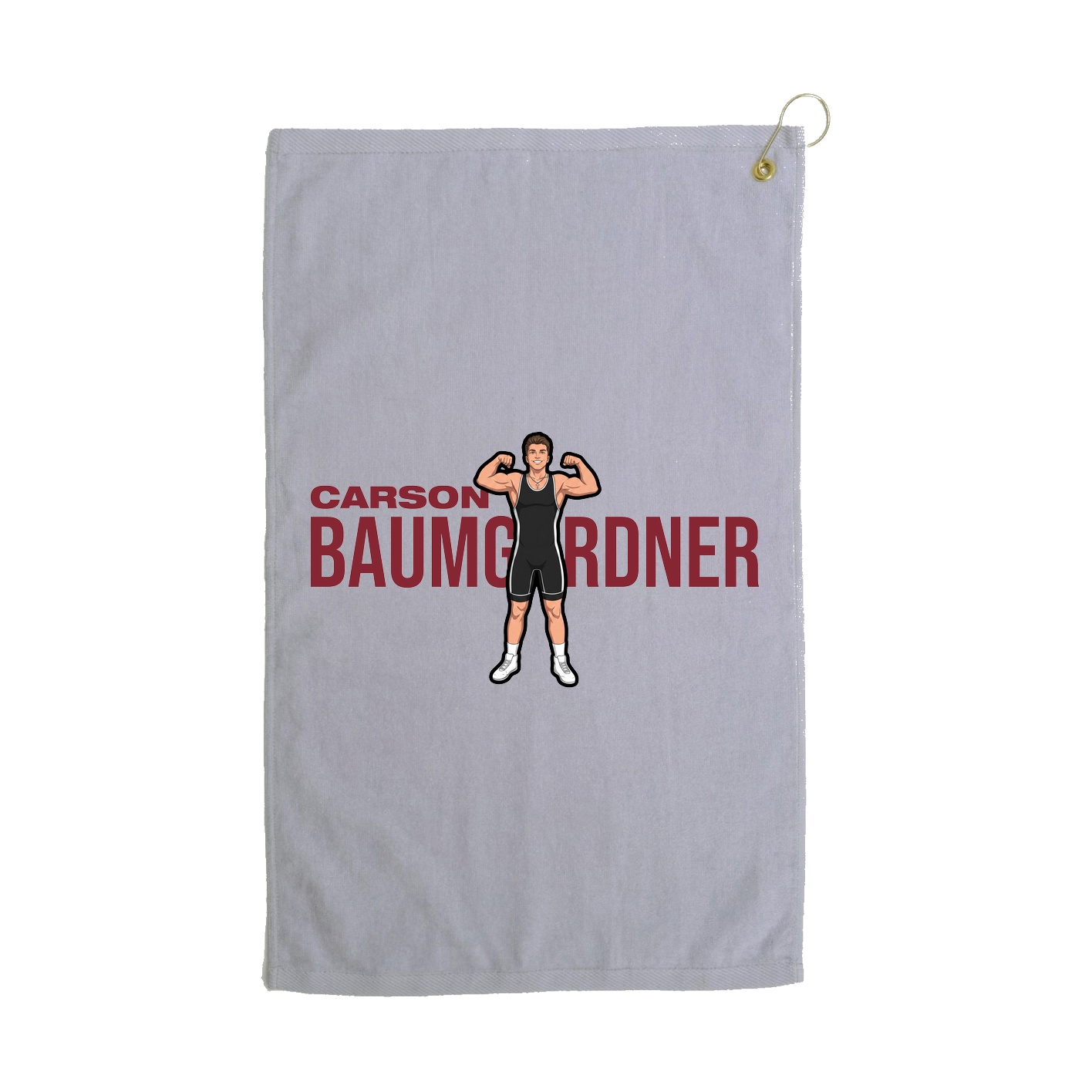 Golf Towel — Player Name in Grey