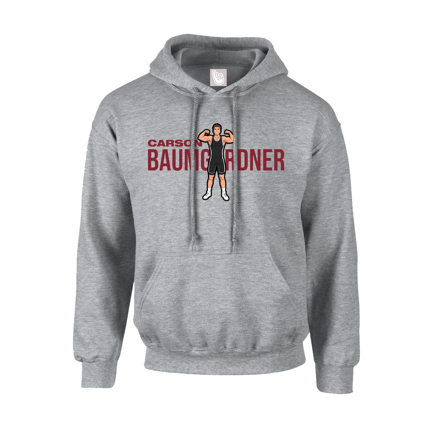 Hoodie — Player Name in Grey
