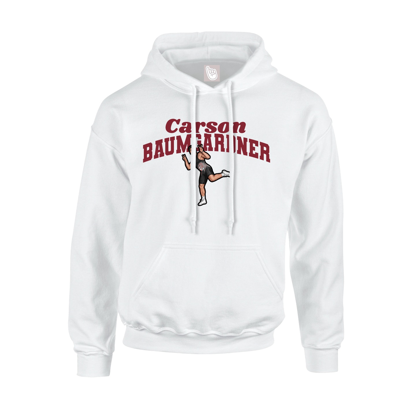Hoodie — Signature Arch in White