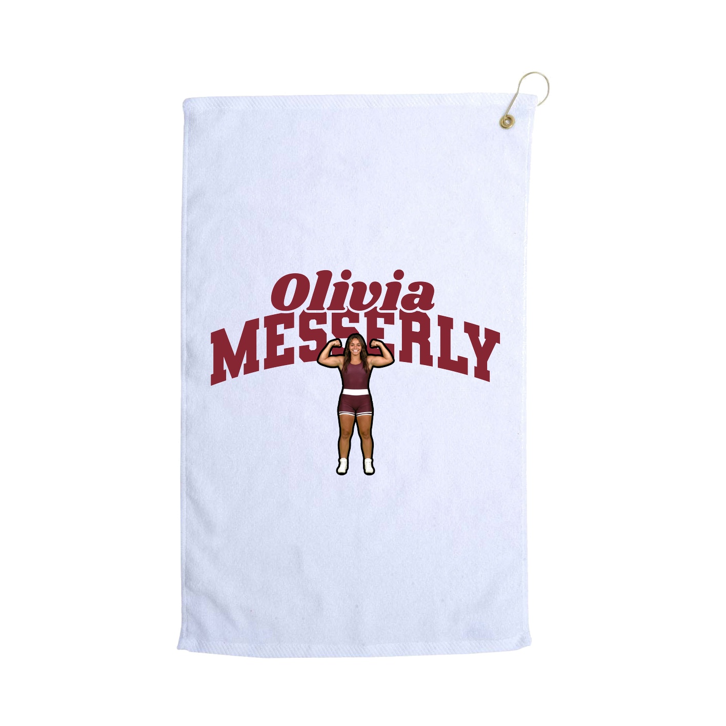 Golf Towel — Signature Arch in White