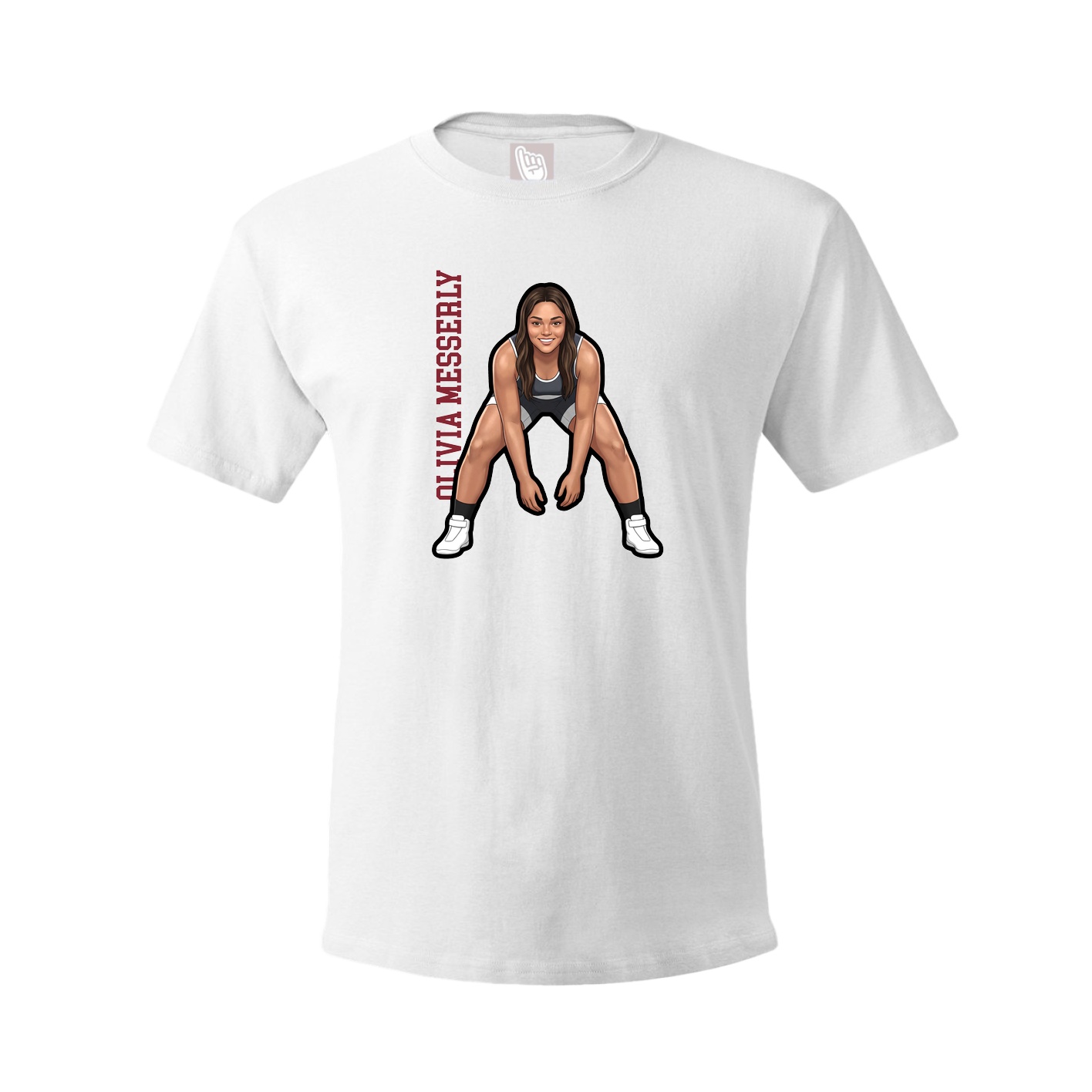Tee — Name Vertical in White