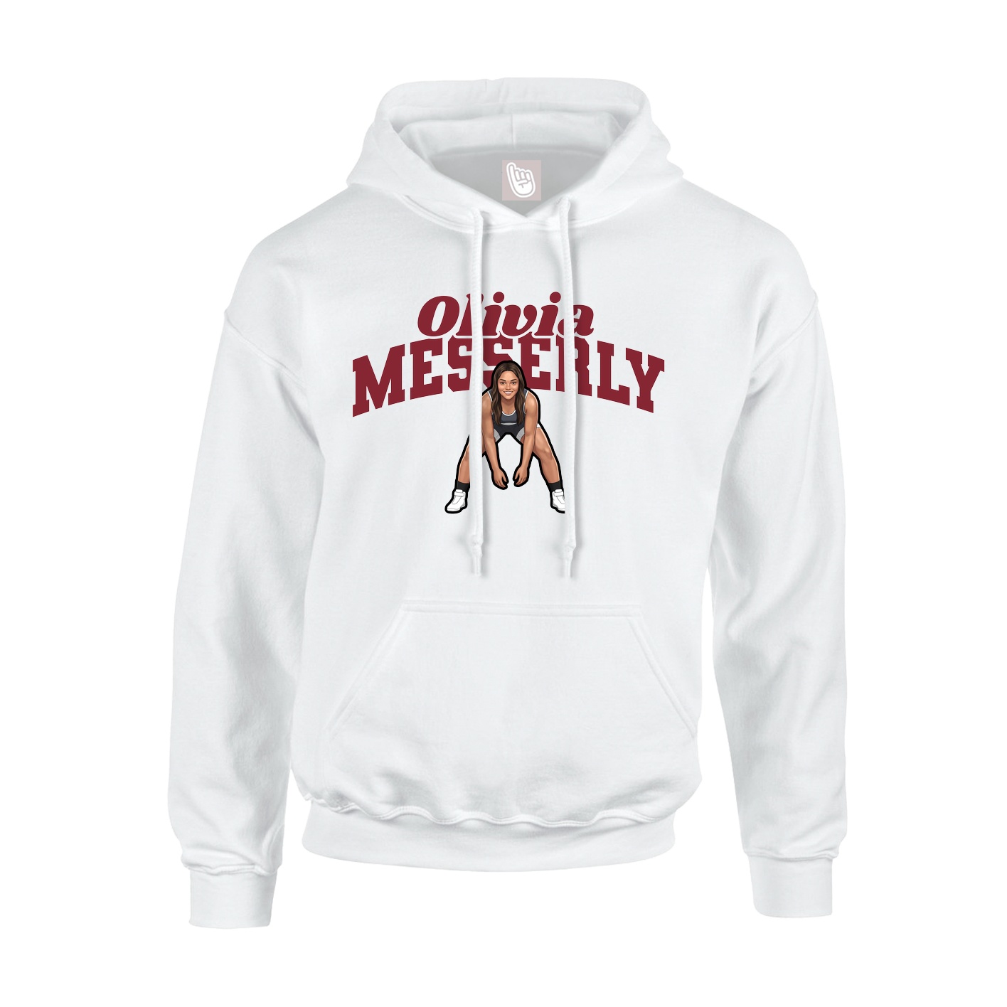 Hoodie — Signature Arch in White