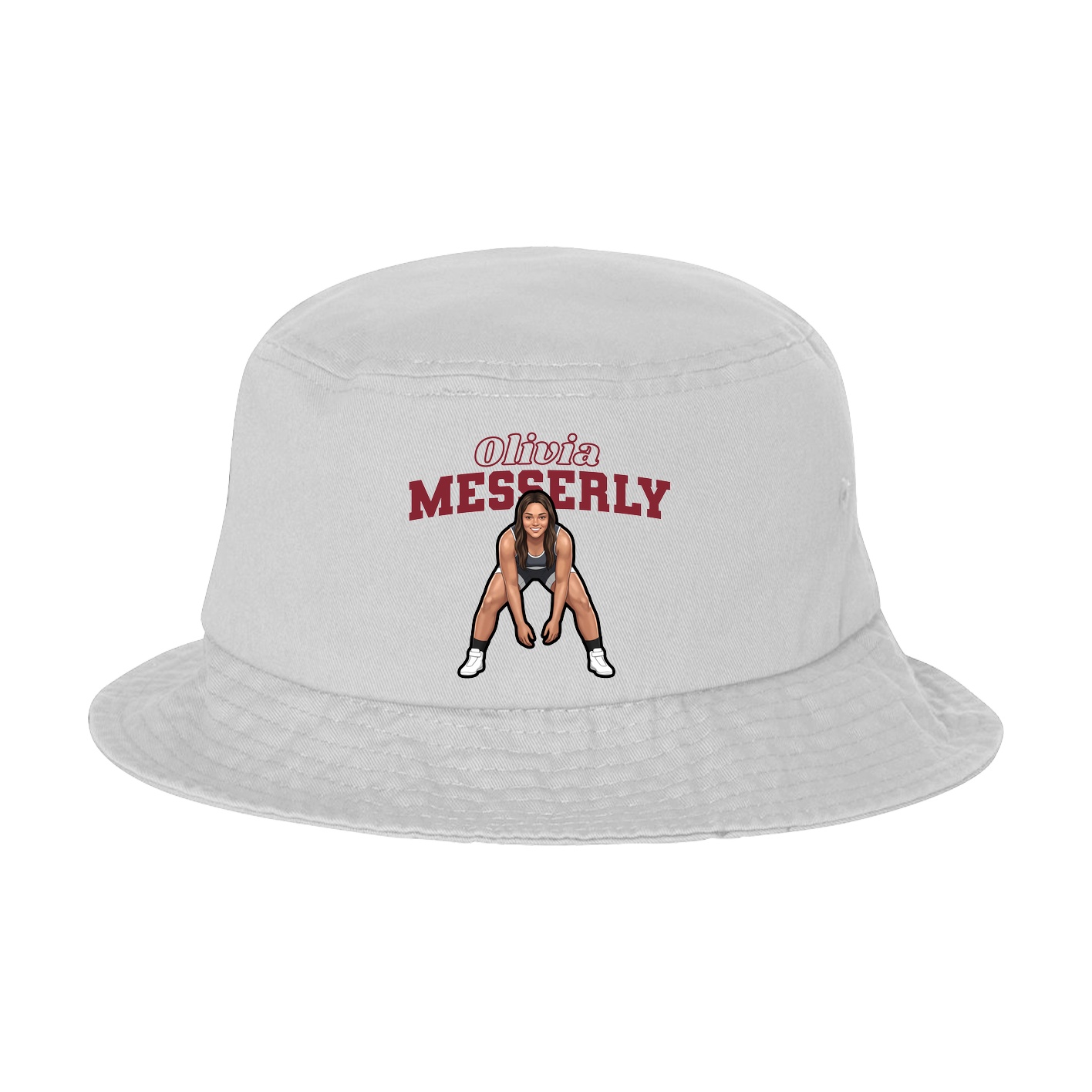 Bucket Cap — Name Arch in White
