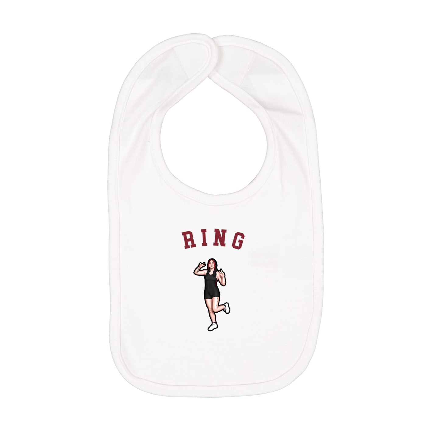 Infant Bib — Shirsey Arch in White