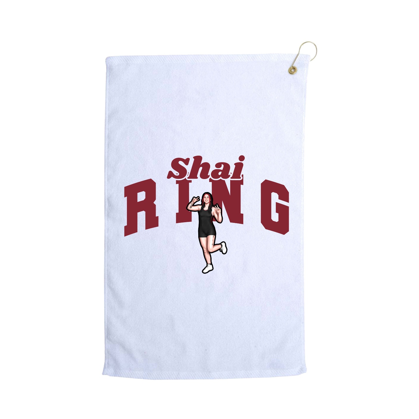 Golf Towel — Signature Arch in White