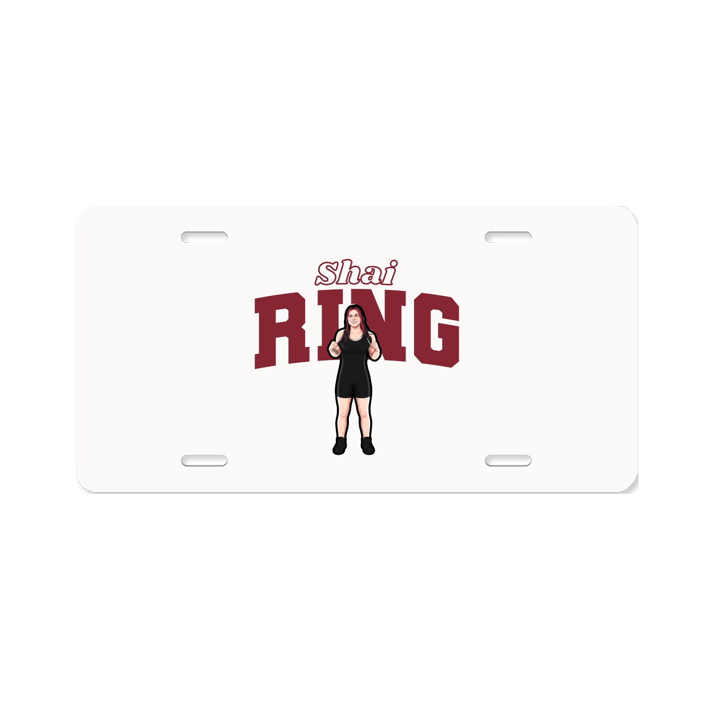 License Plate — Name Arch in Classic
