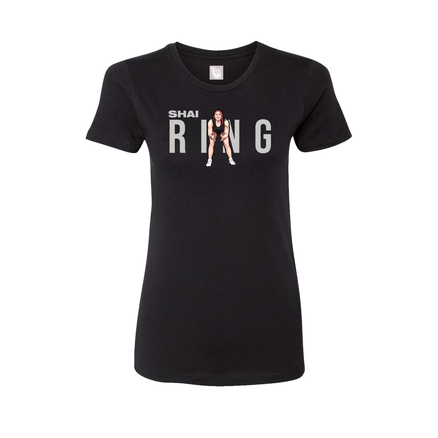 Fitted Women's Tee — Player Name in Black