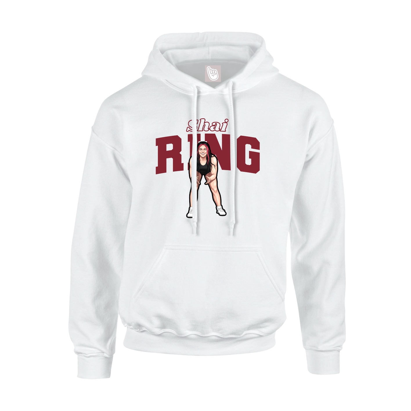 Hoodie — Name Arch in White