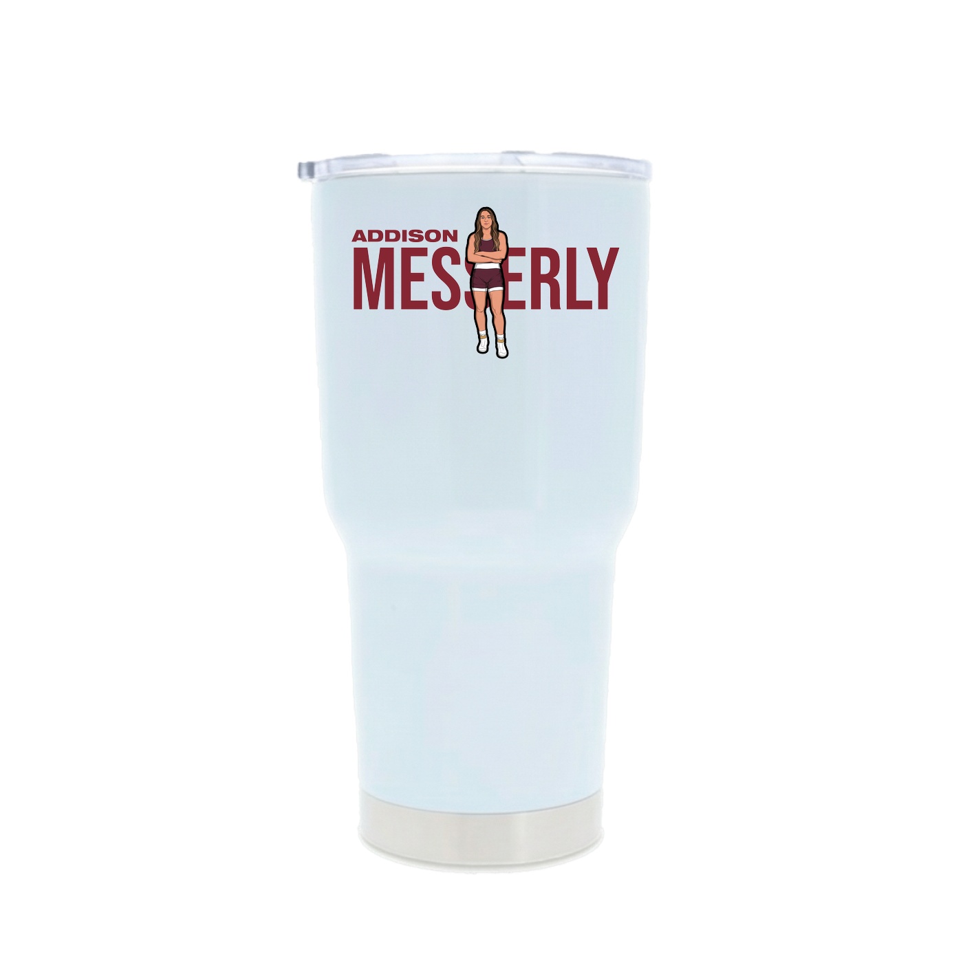 30oz Stainless Steel Tumbler — Player Name in White