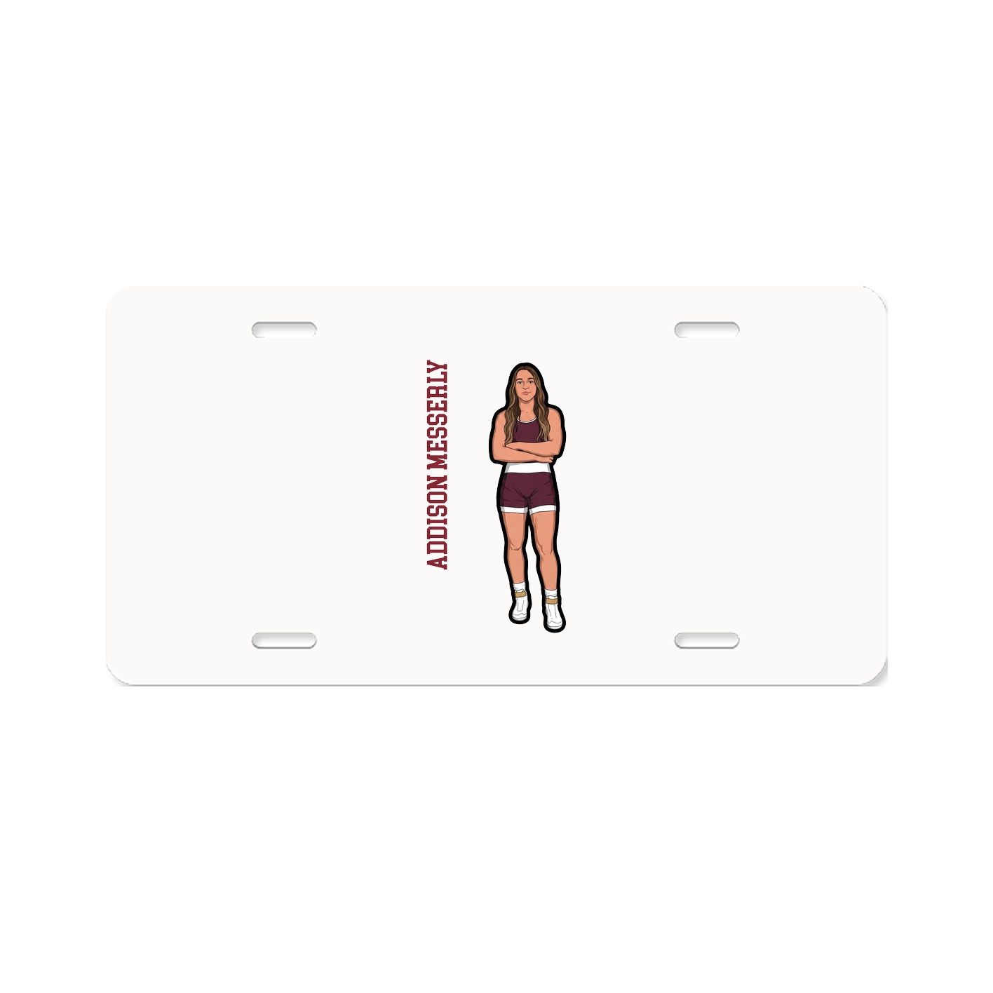 License Plate — Name Vertical in Classic